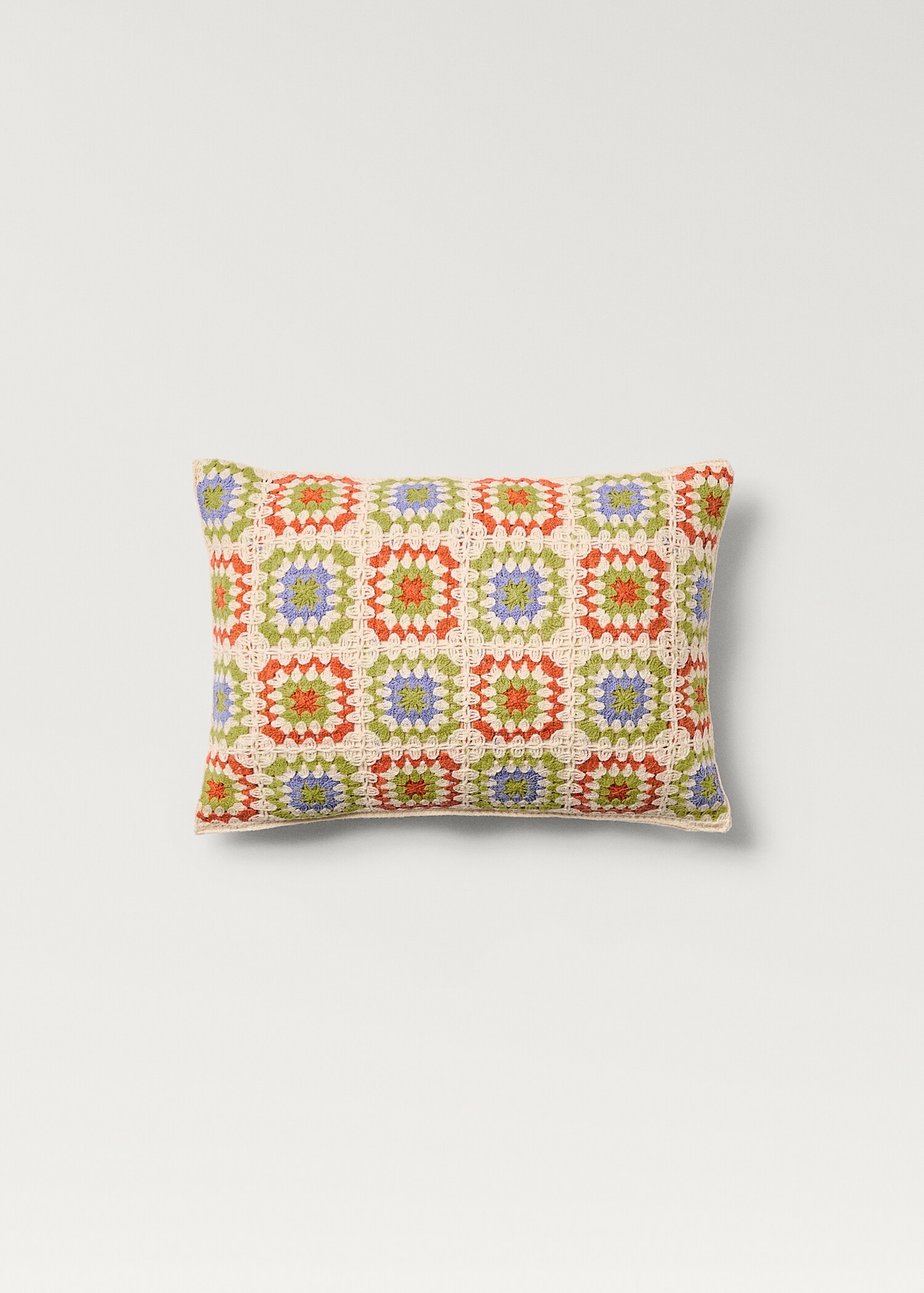 Crochet multi-coloured children's cushion cover 30x40 cm - Article without model