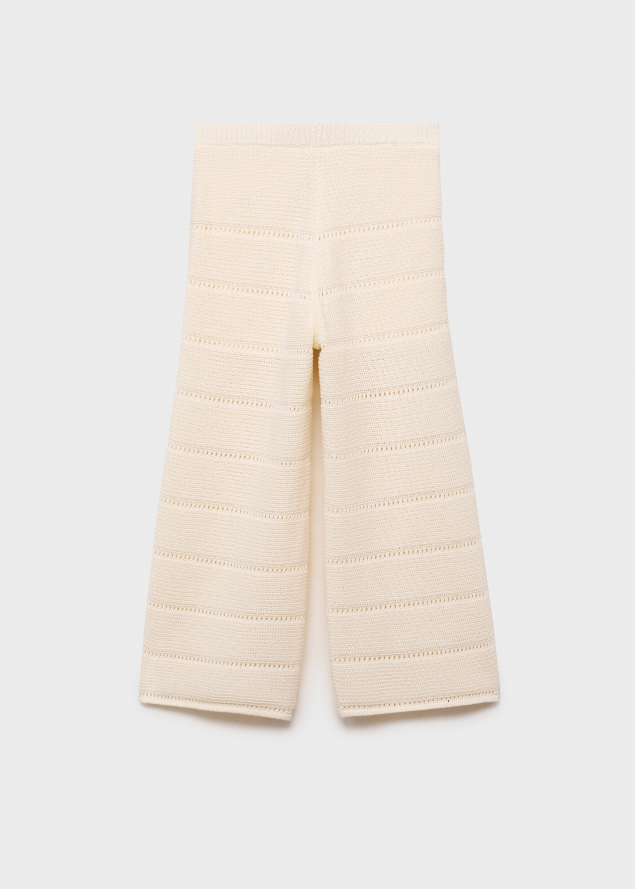 Knitted trousers with crochet detail - Reverse of the article