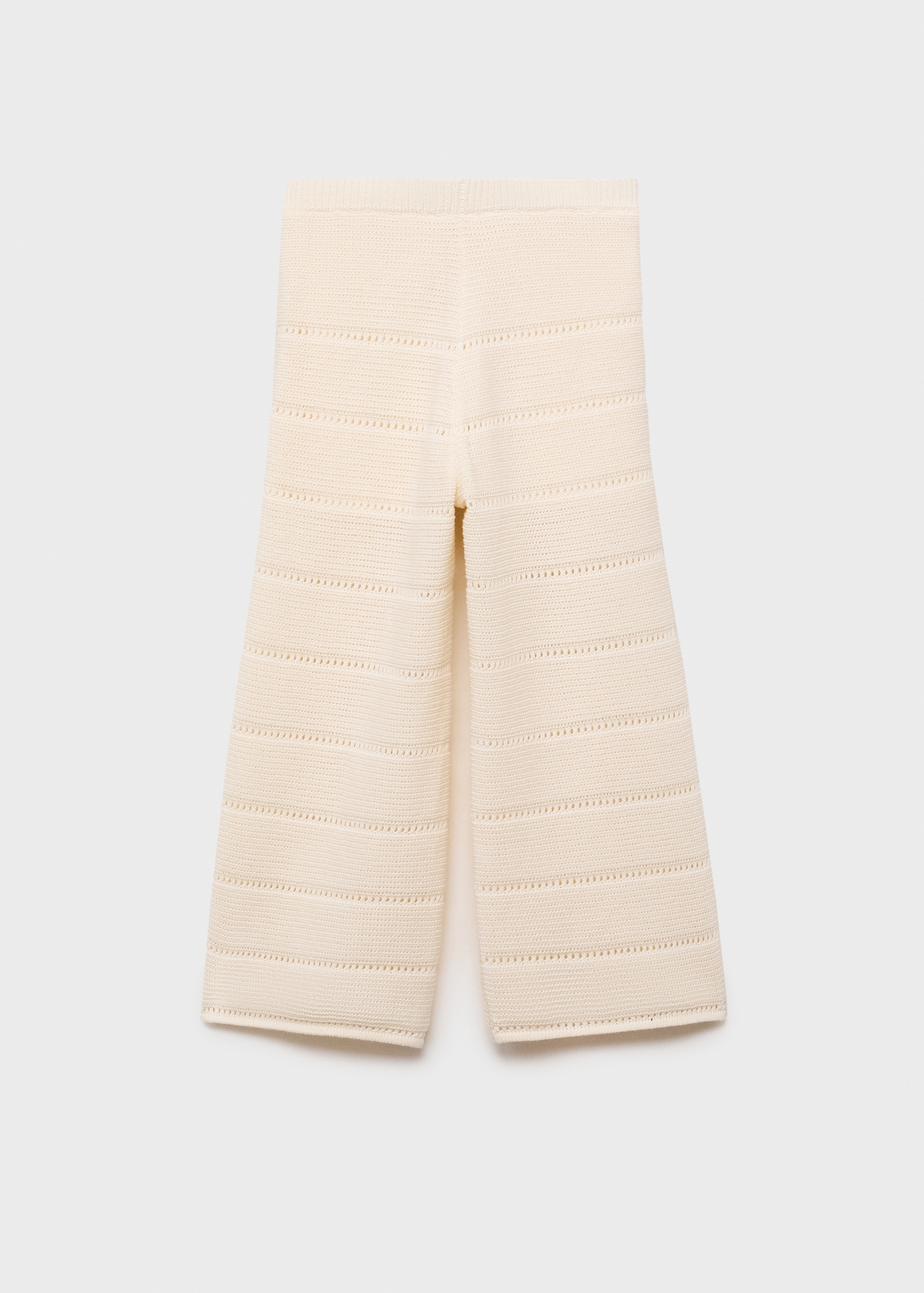 Knitted trousers with crochet detail - Reverse of the article