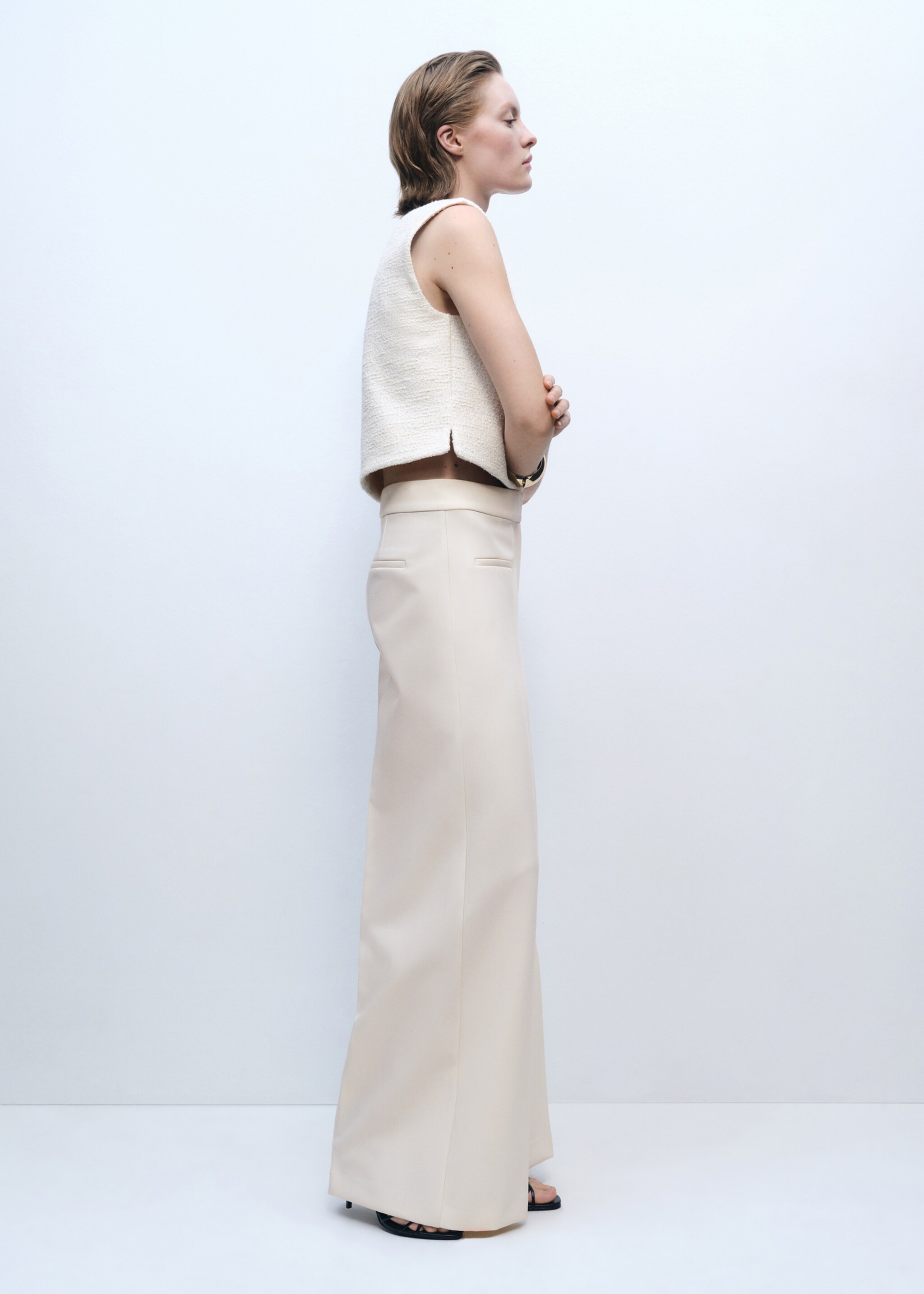 Pantalon wideleg taille normale à poches - Détail de l'article 2