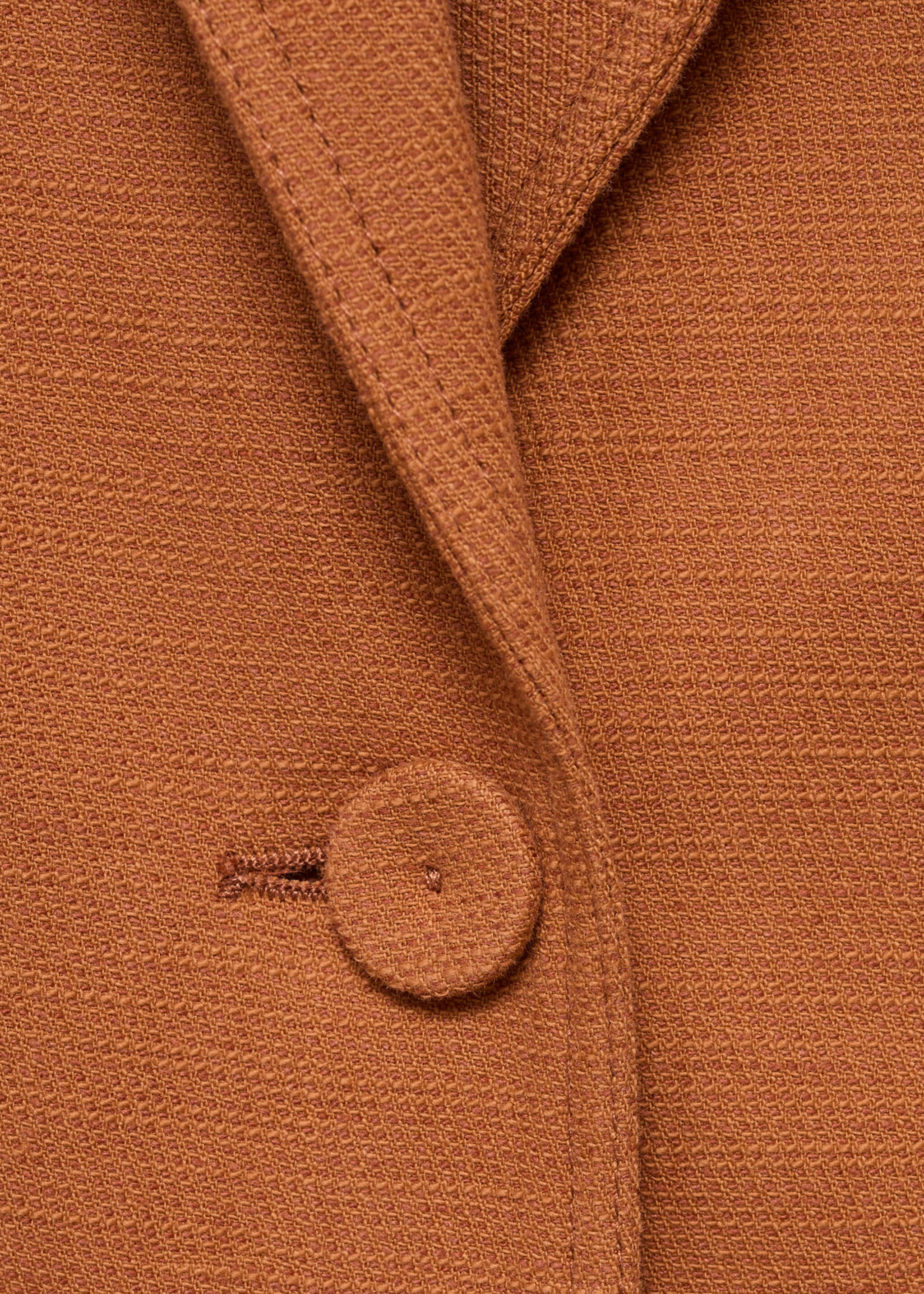 Blazer costume mélange coton et lin - Détail de l'article 8