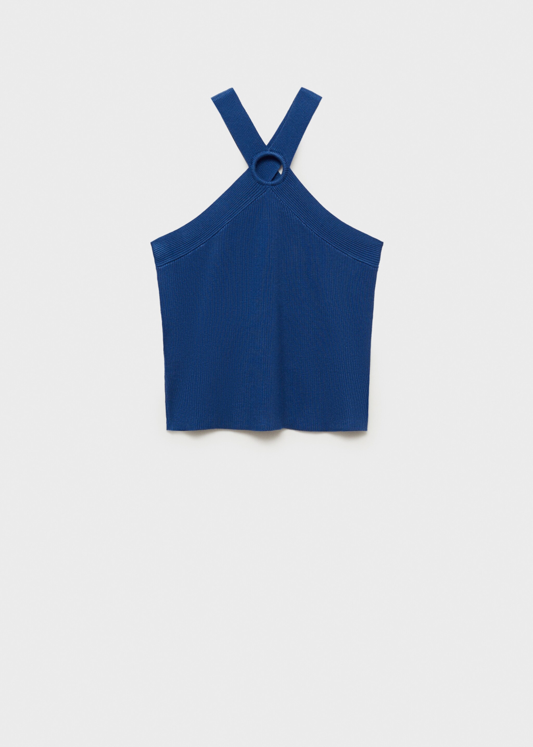 Knitted top with hoop detail - Article without model, Dark Navy. Ref: 87066337-00.
