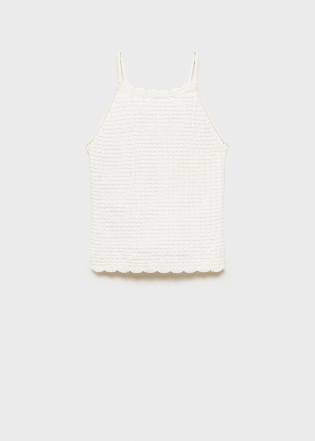 mediam　Knit Bare Top TEXTURED KNIT SLEEVELESS TOP - Greenish | ZARA United States