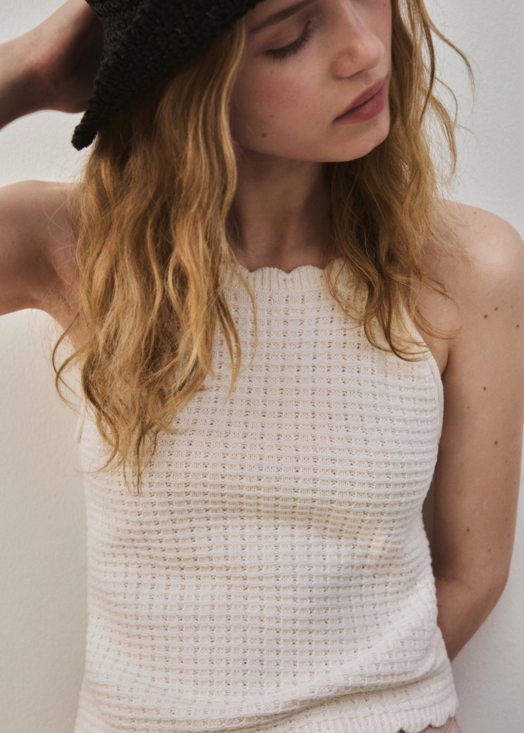 Openwork knit top - Teen | MANGO USA