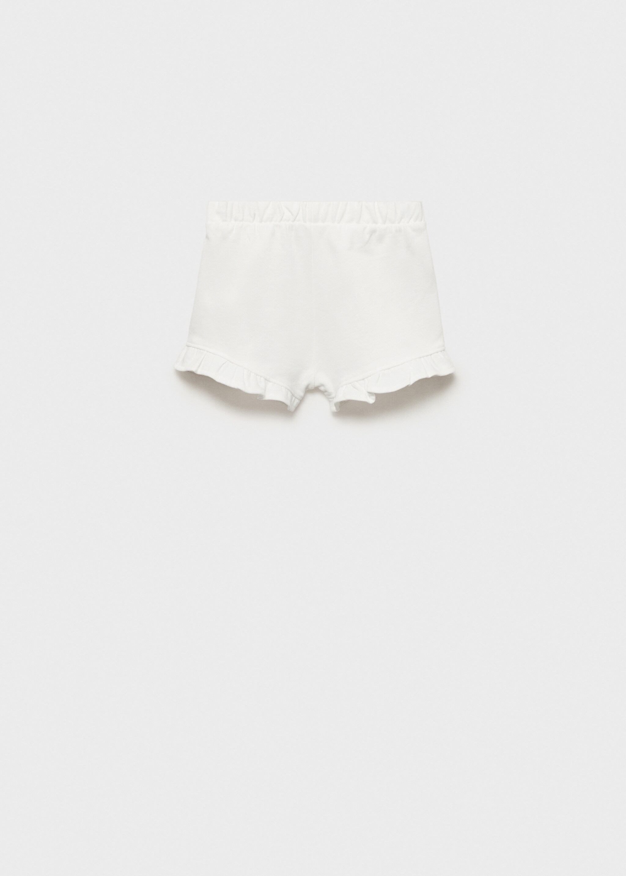 Shorts with ruffled hem - Reverse of the article