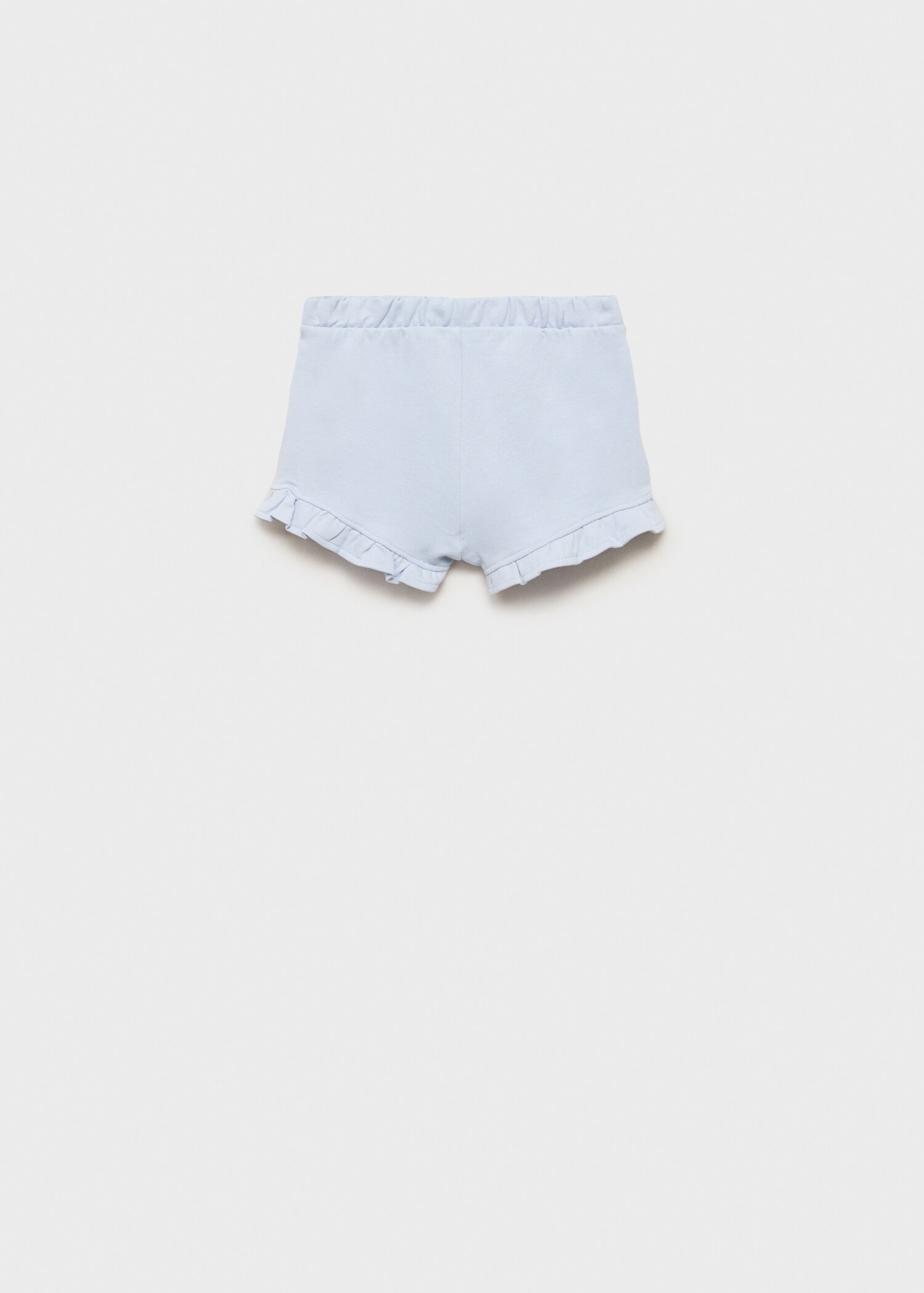 Shorts with ruffled hem - Reverse of the article