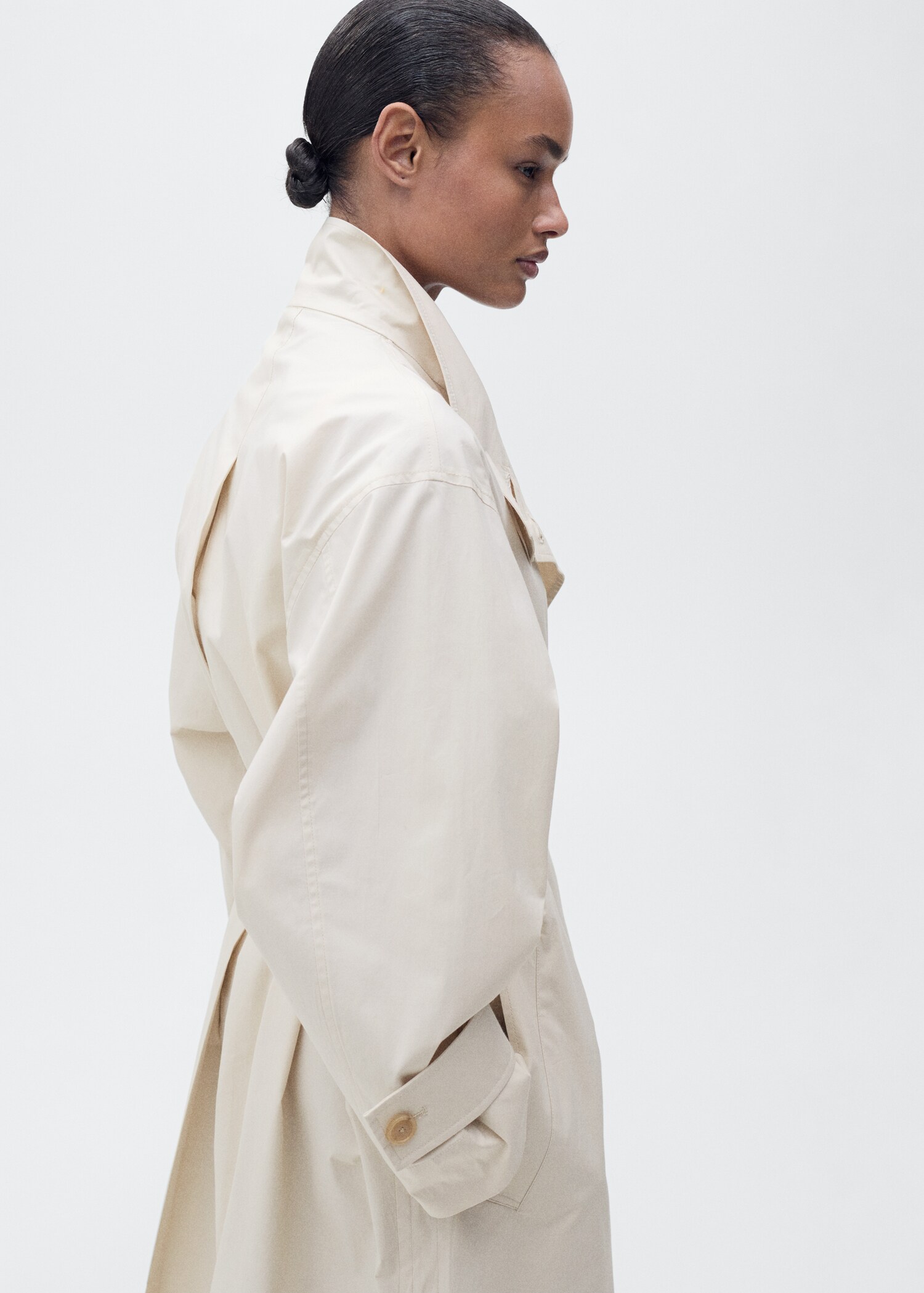 Oversized cotton trench coat - Details of the article 6