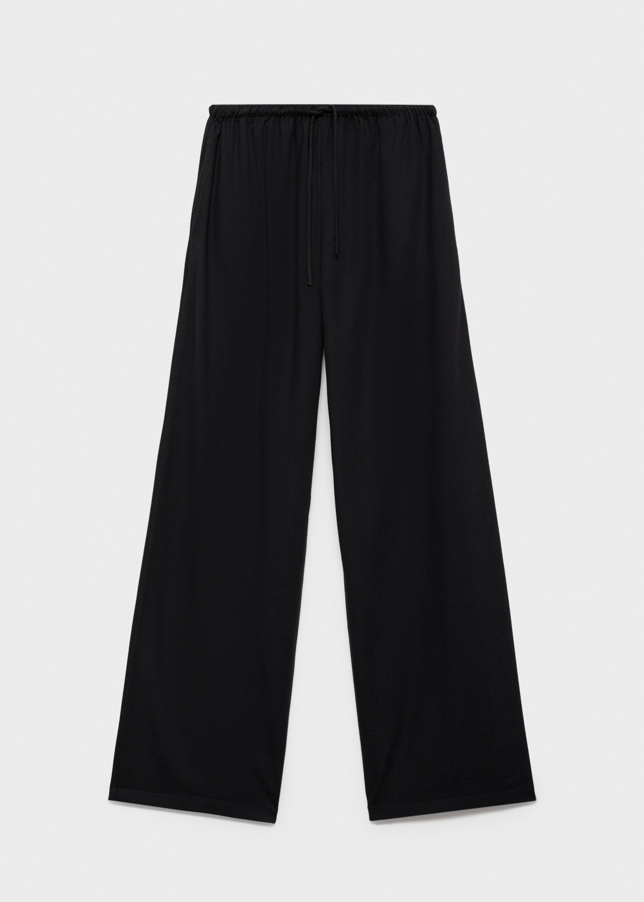 Straight linen-blend trousers - Article without model