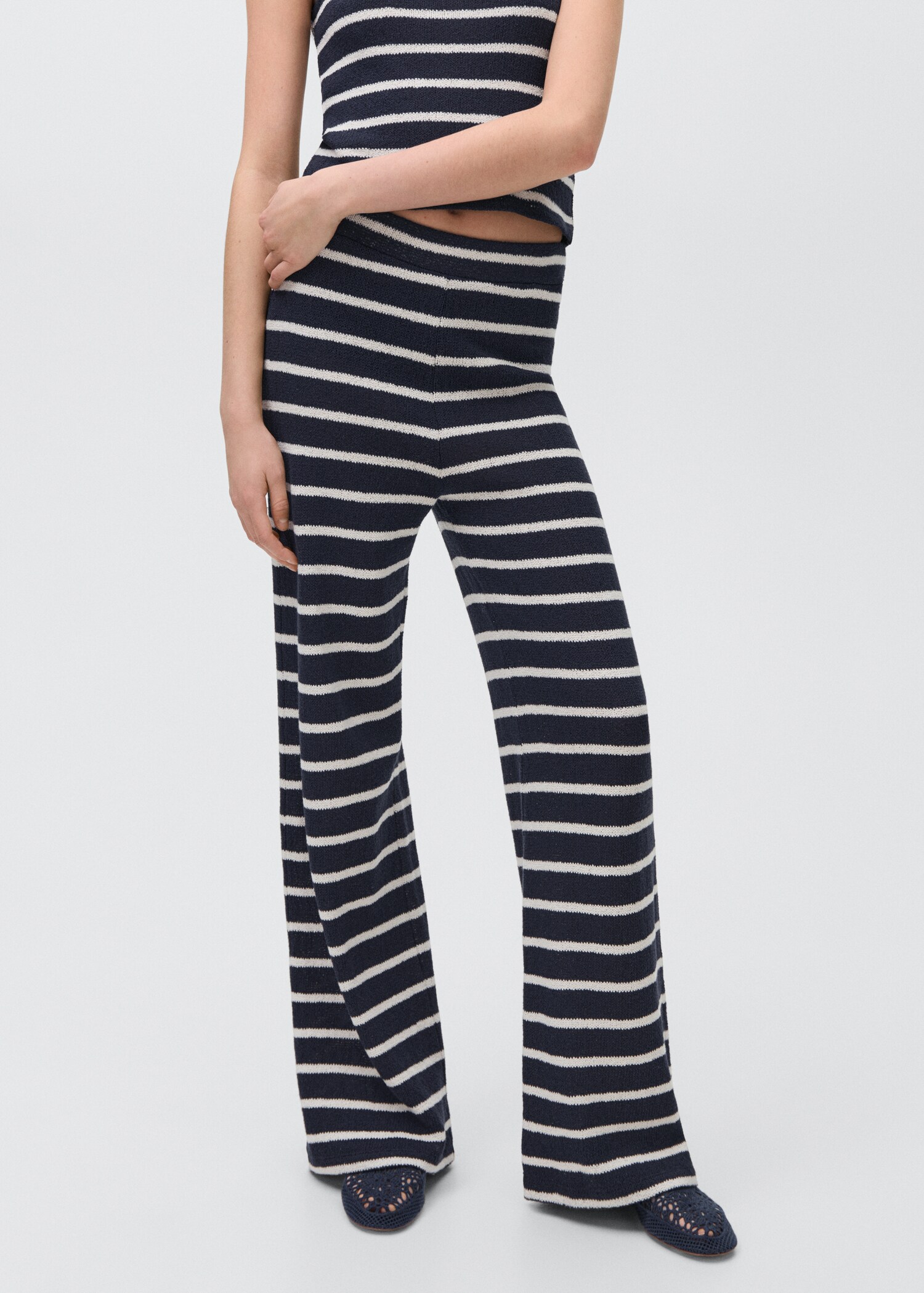 Striped knit pants - Medium plane