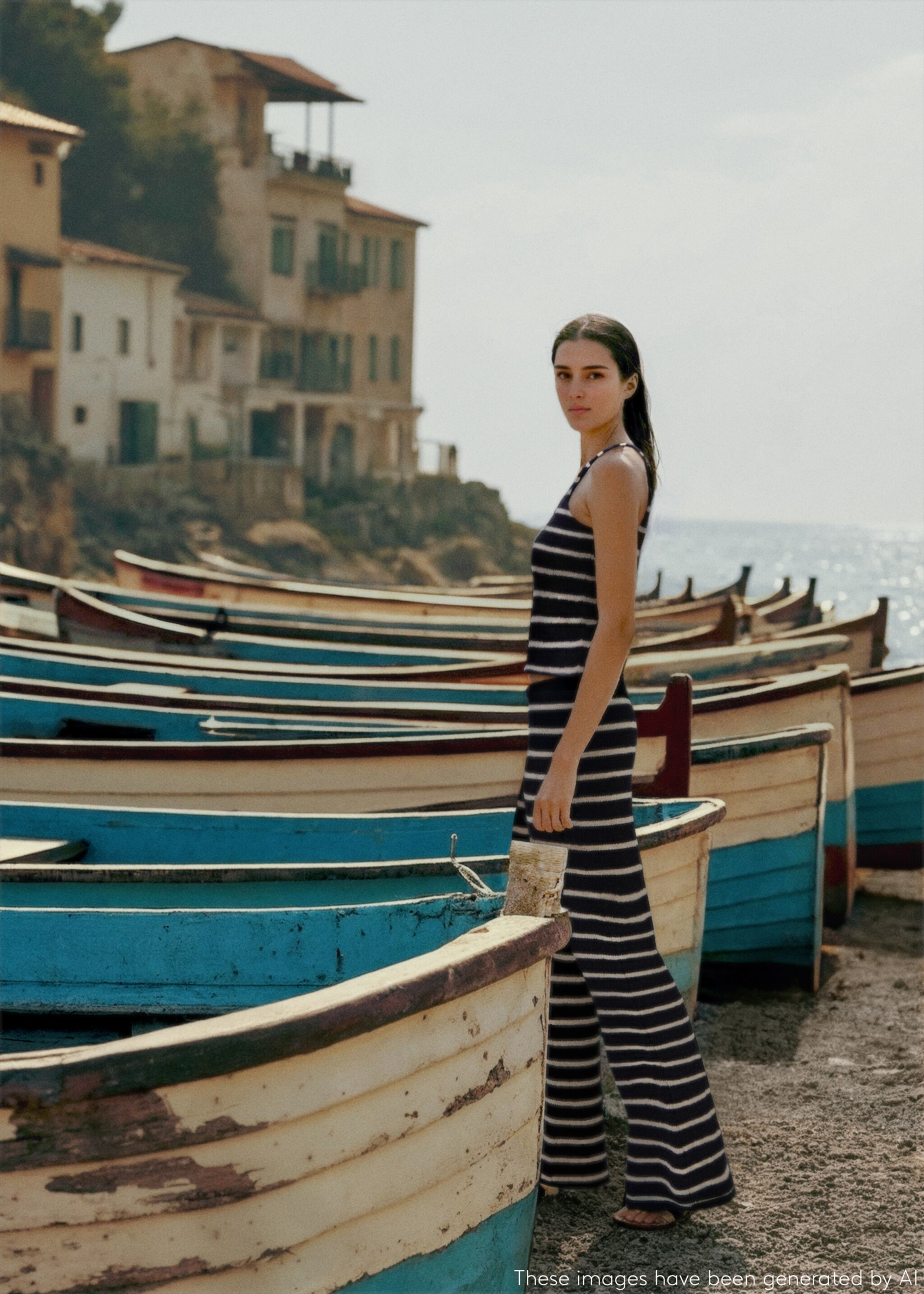 Striped knit trousers - Детальніше про товар 5