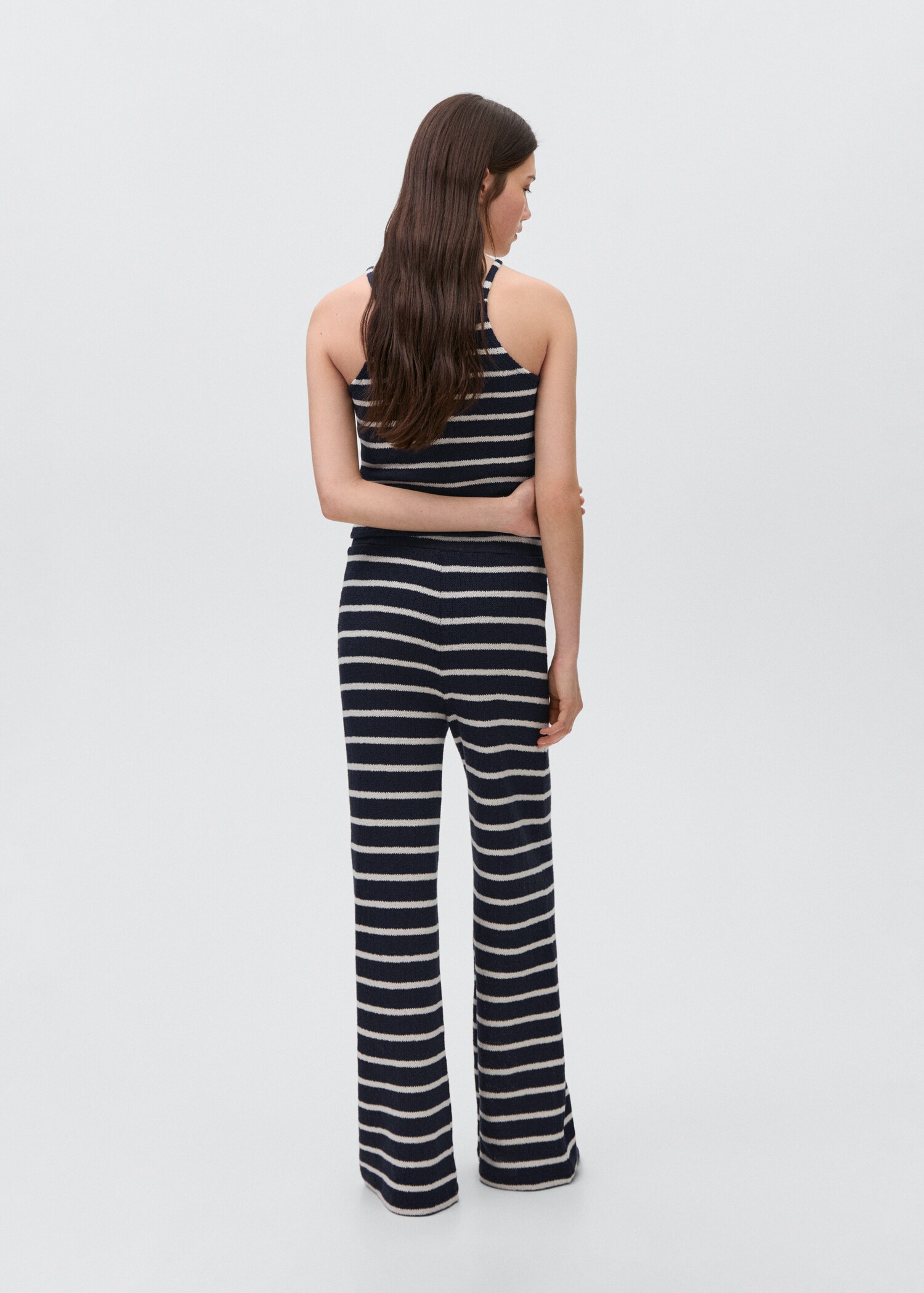 Striped knit pants - Reverse of the article