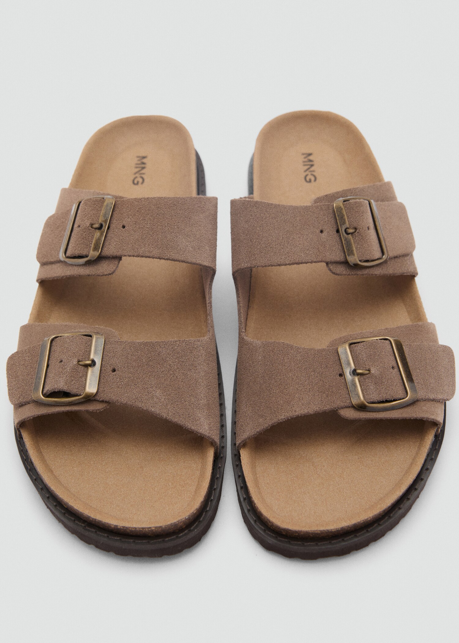 Split leather sandals with buckle - Details of the article 2