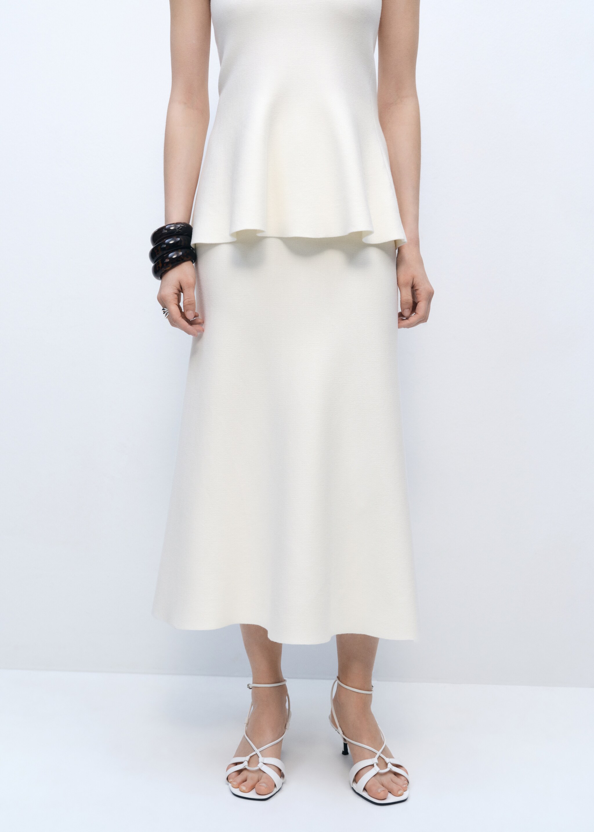 Fine knit peplum skirt - Medium plane