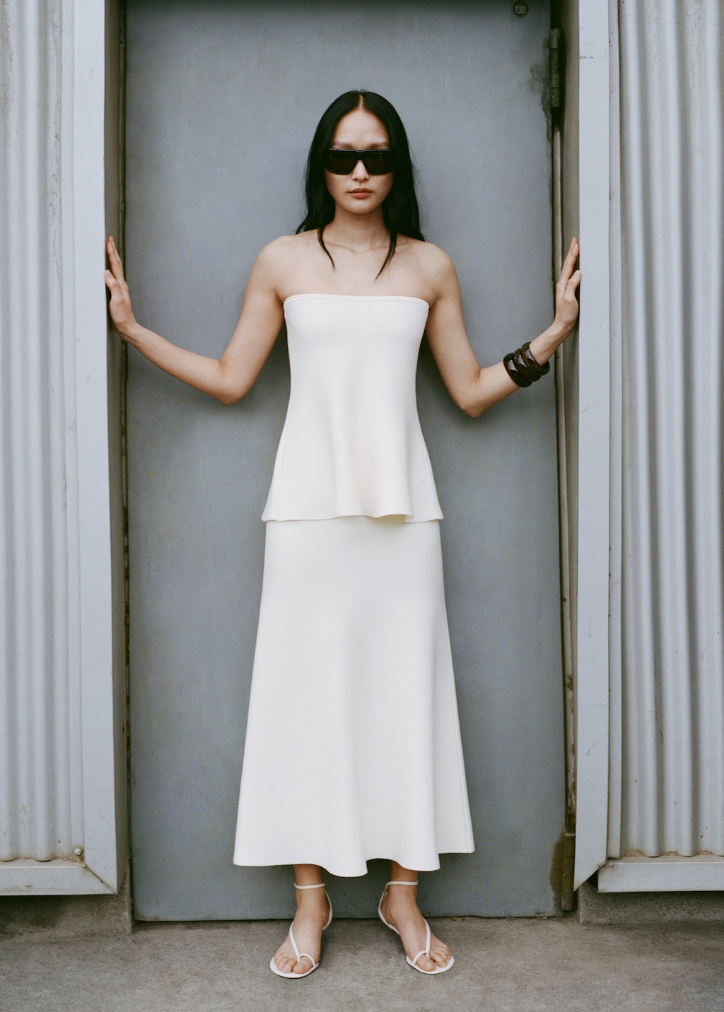 Fine-knit peplum skirt - Women | MANGO USA
