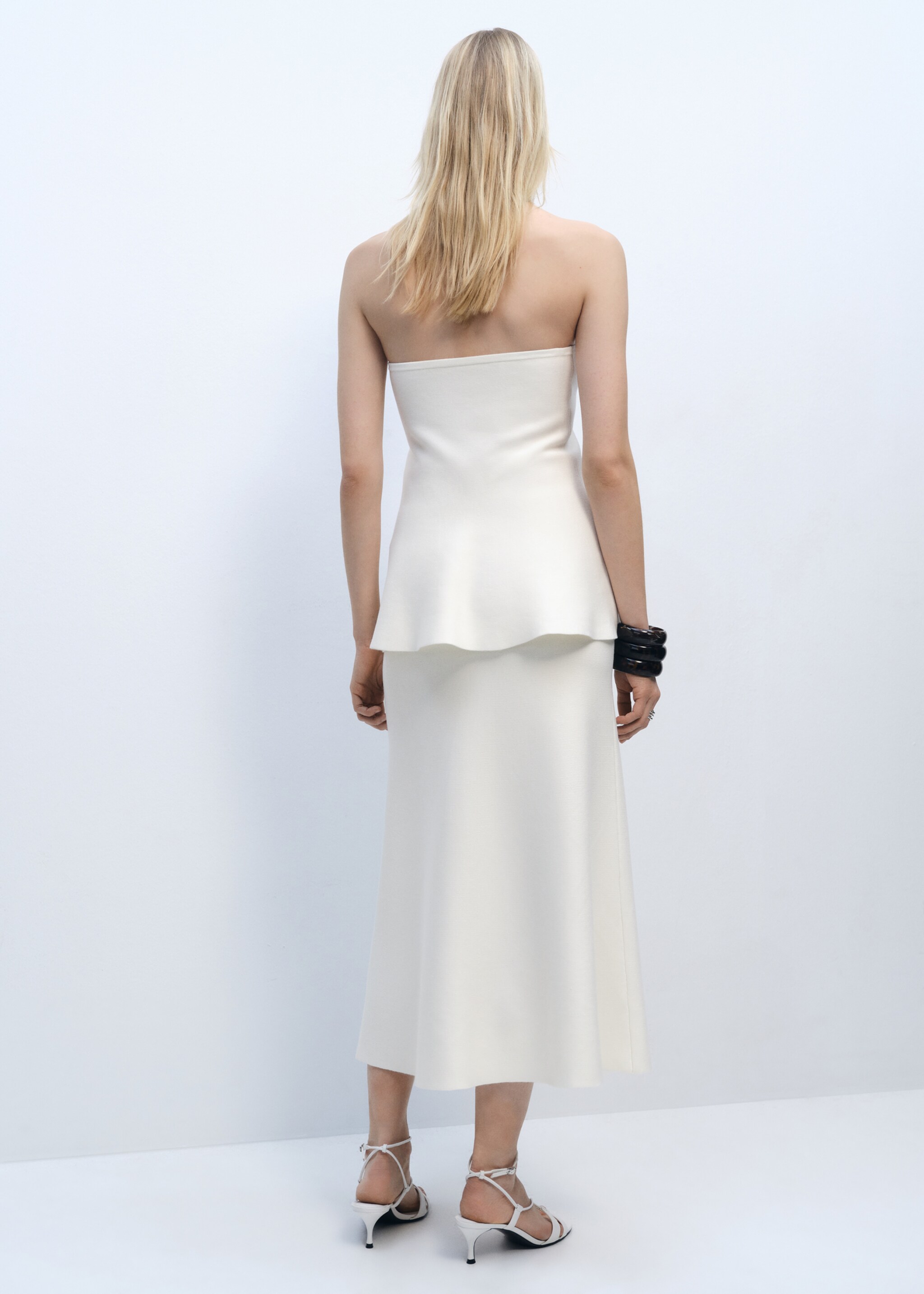 Falda punto fino peplum - Reverso del artículo