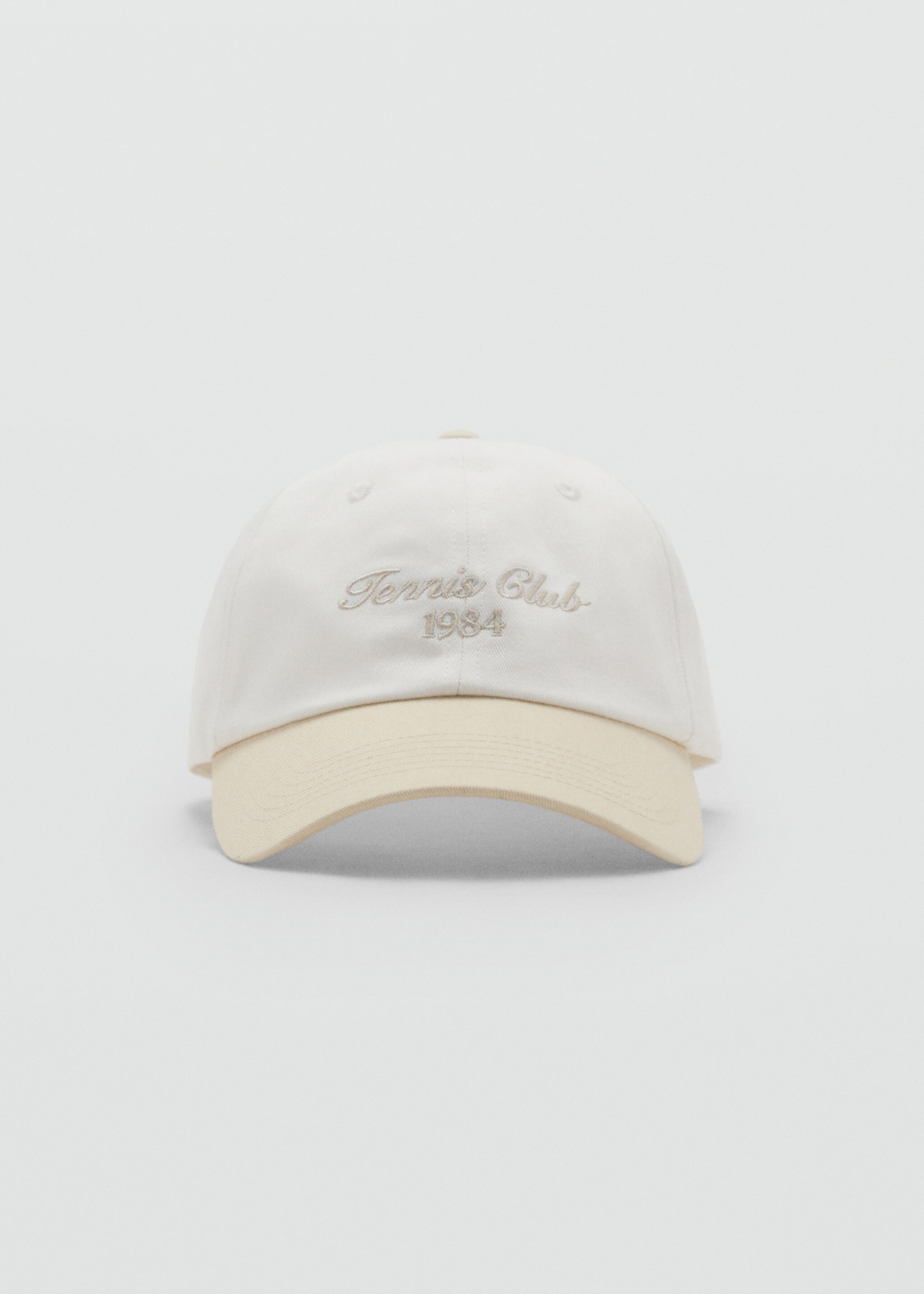 Gorra visera algodón bordado - Plano medio