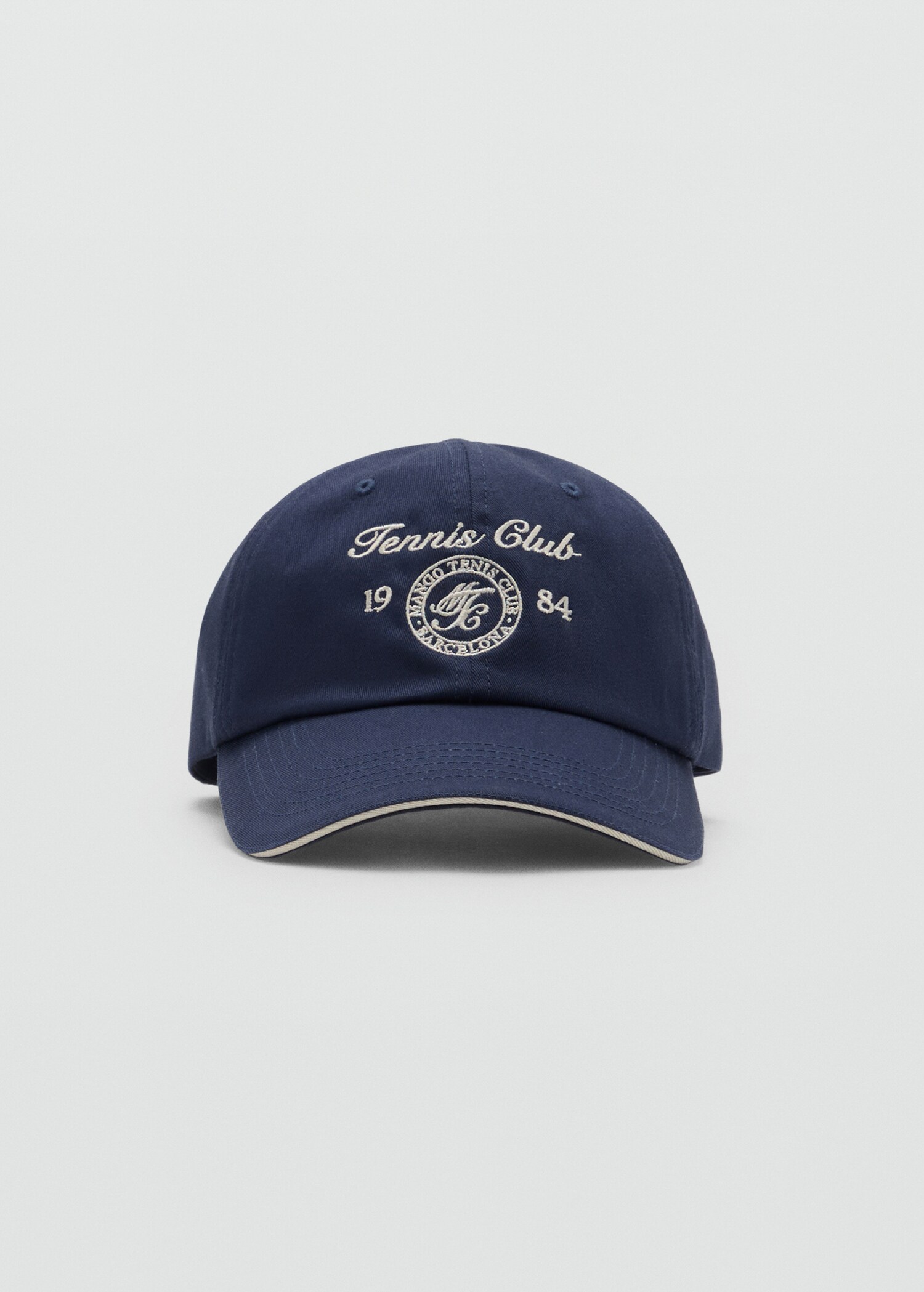 Gorra visera algodón bordado - Plano medio