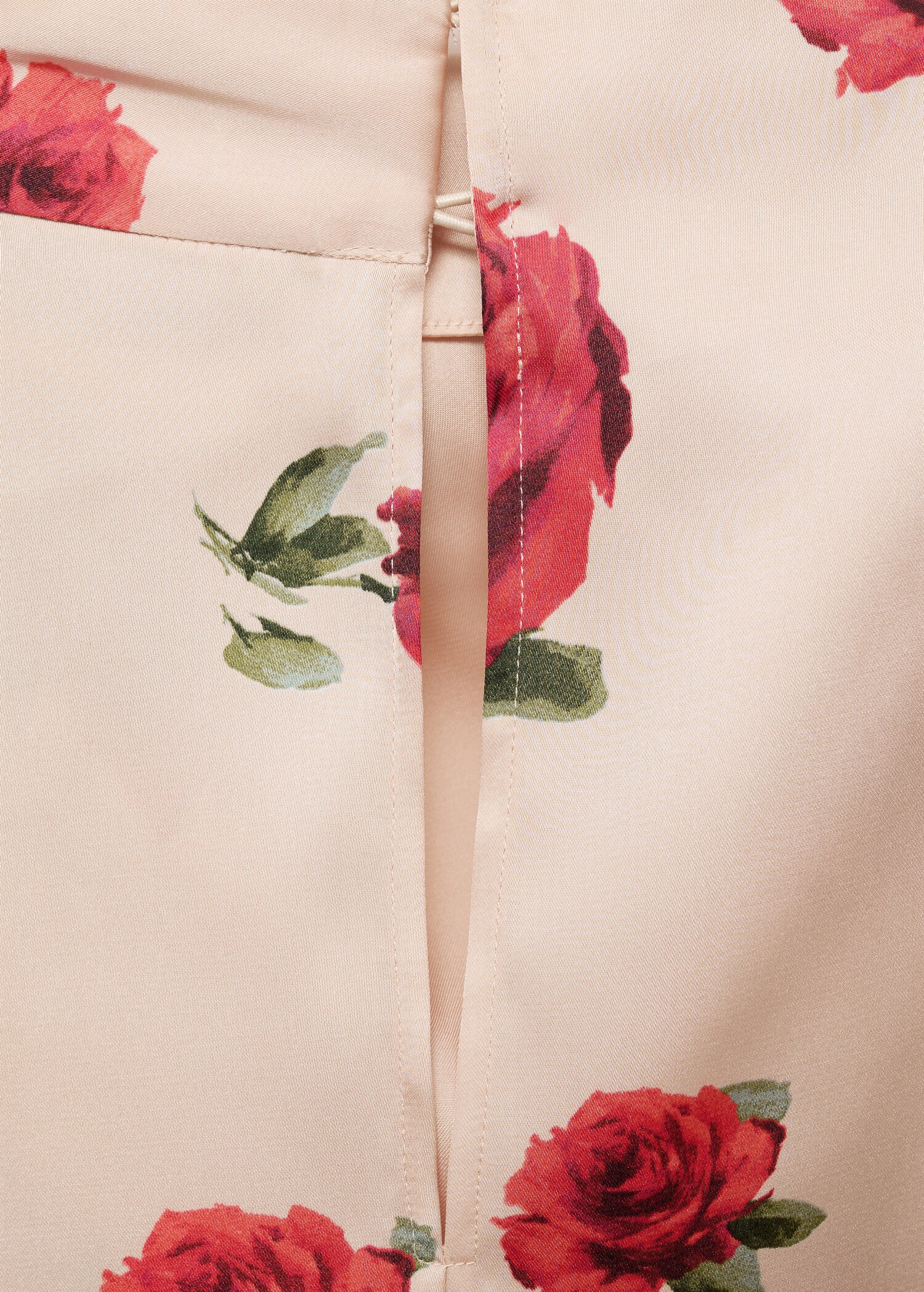 Floral satin blouse - Details of the article 0