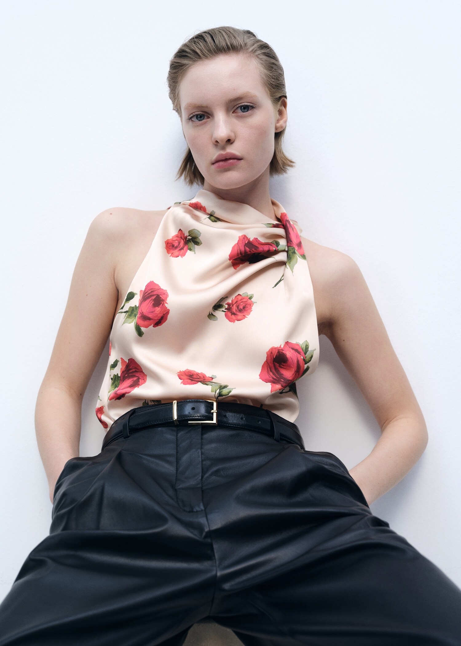 Floral satin blouse - Rincian barang 2