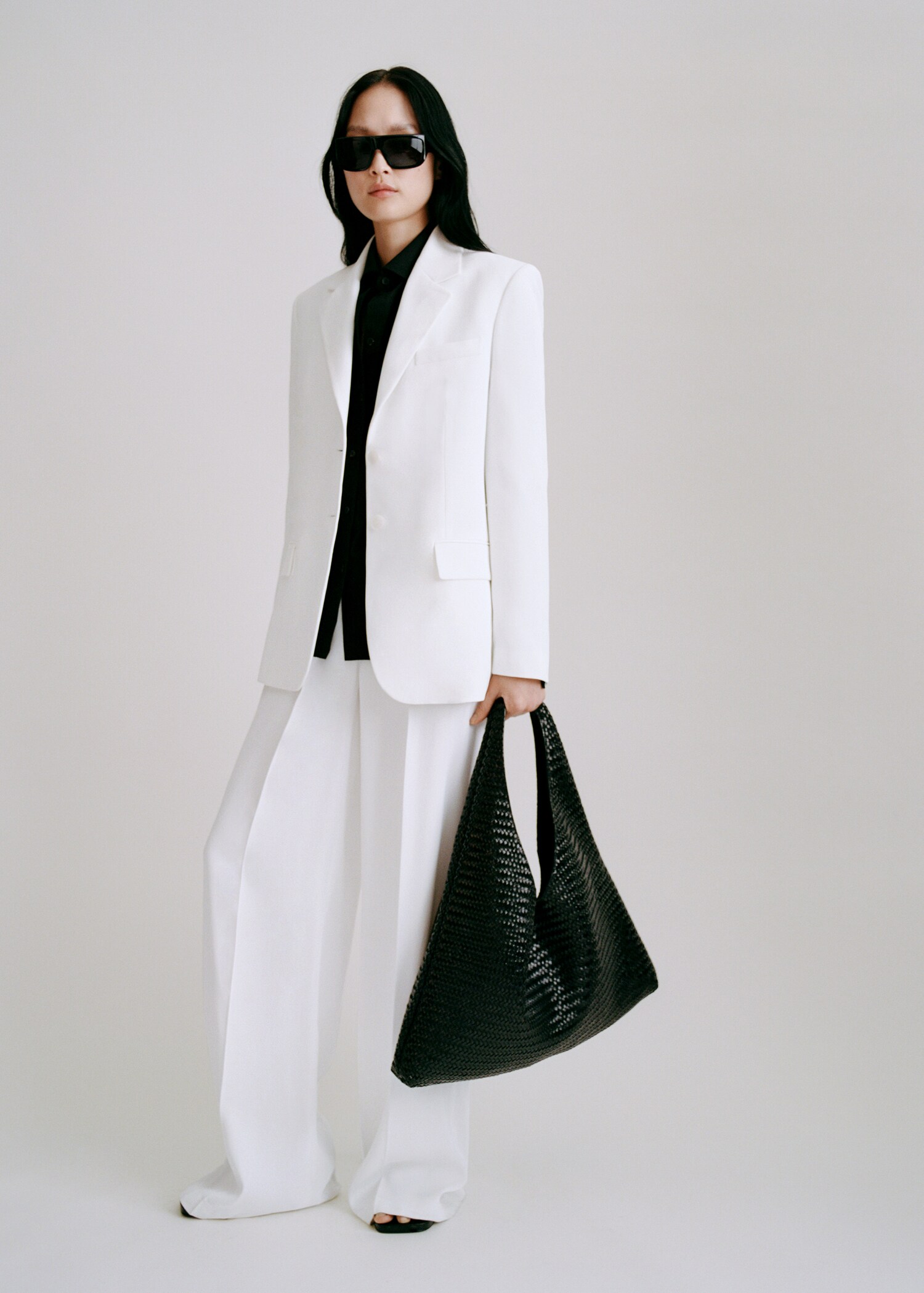 Düz kesim düğmeli blazer ceket - Ürün detayı 6