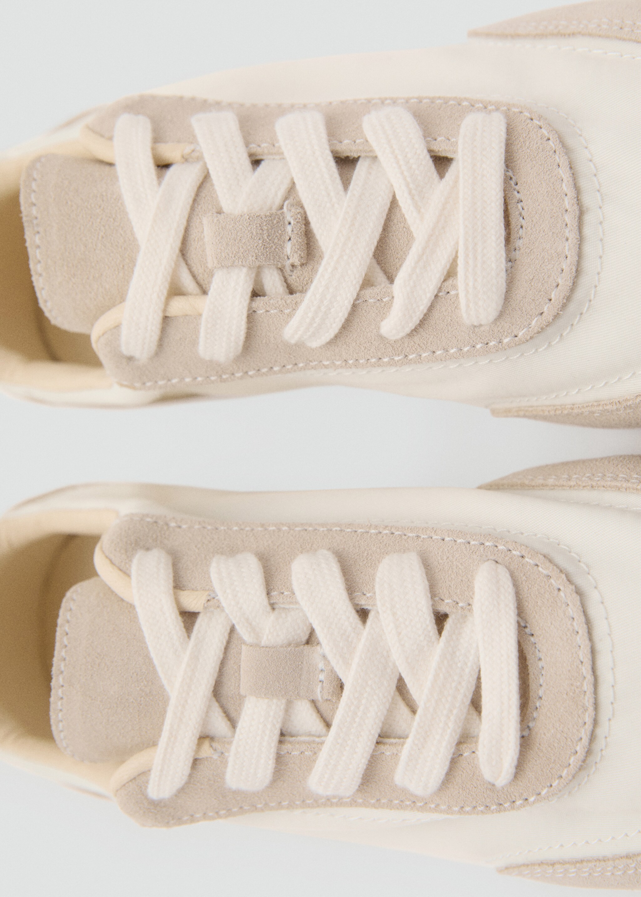 Suede-blend trainers with laces - Details of the article 3