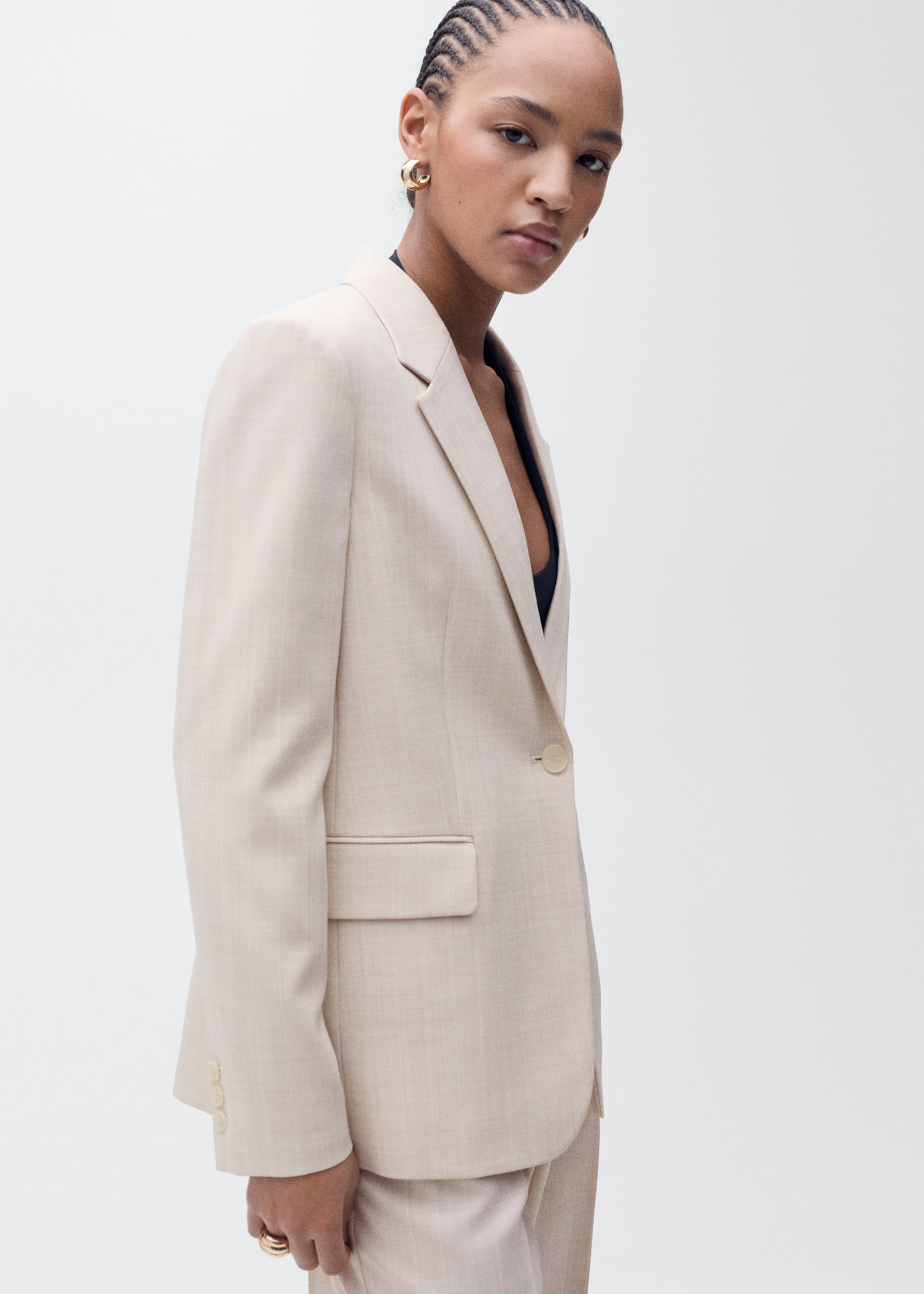 Structured suit jacket - Medium plane