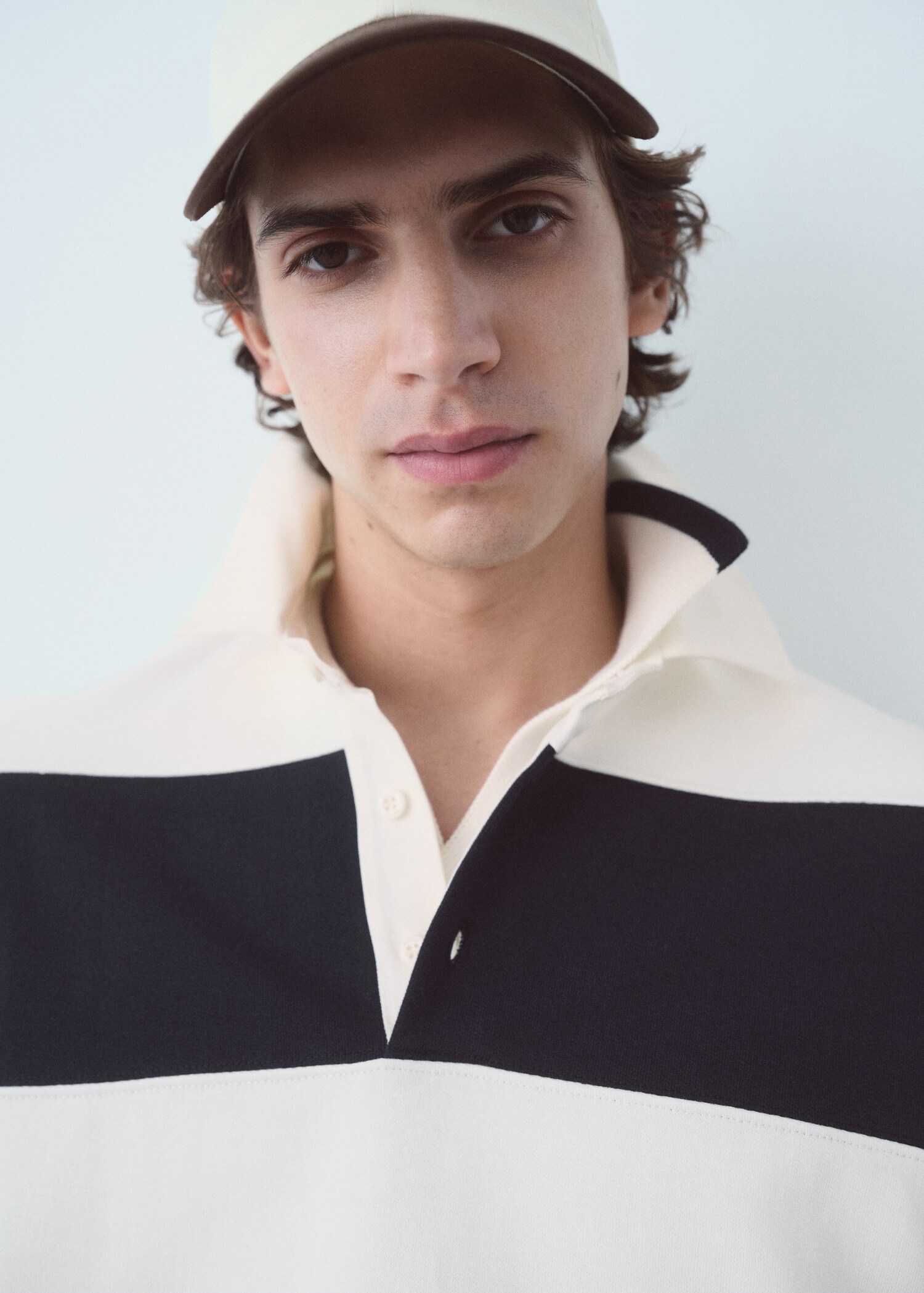 Sudadera rayas cuello polo - Detalle del artículo 1
