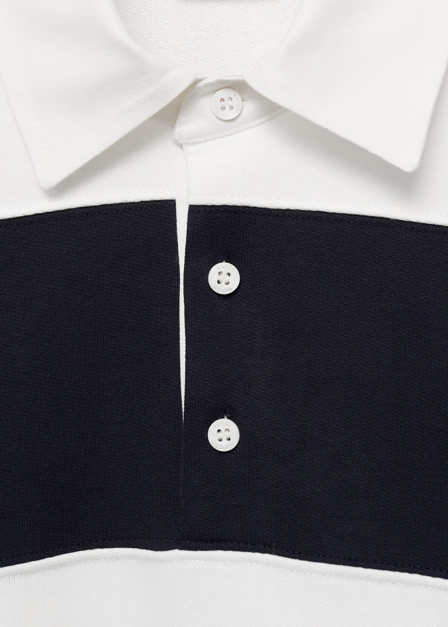 Sudadera rayas cuello polo - Detalle del artículo 8