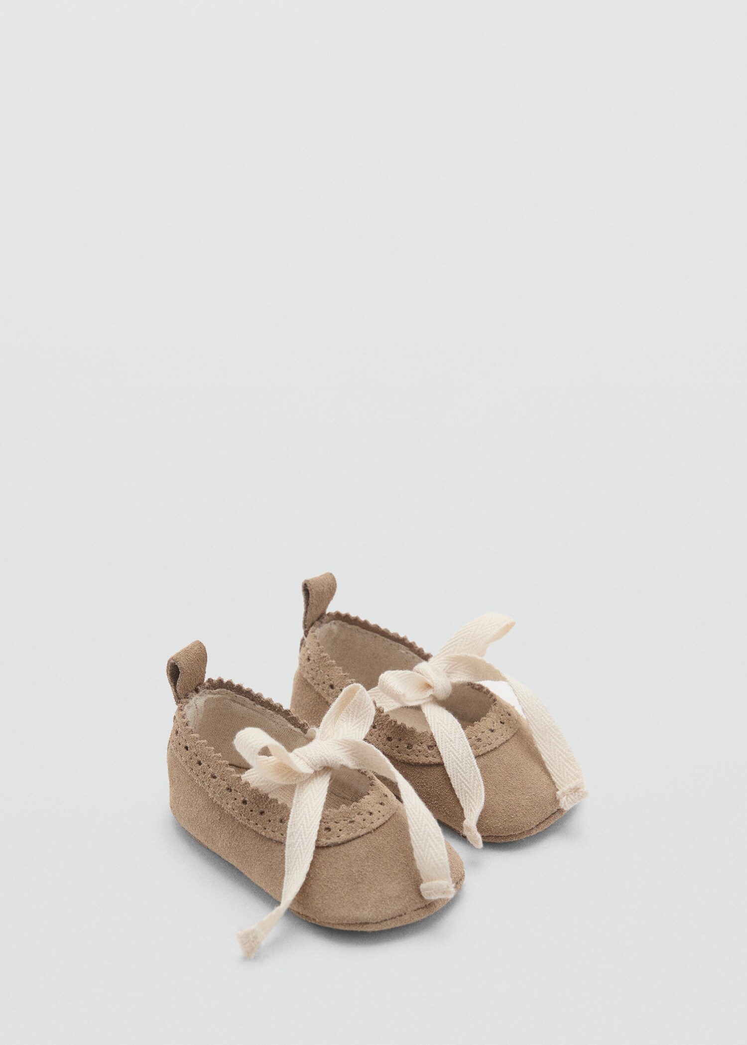 Ballet flats with leather bow - Medium plane