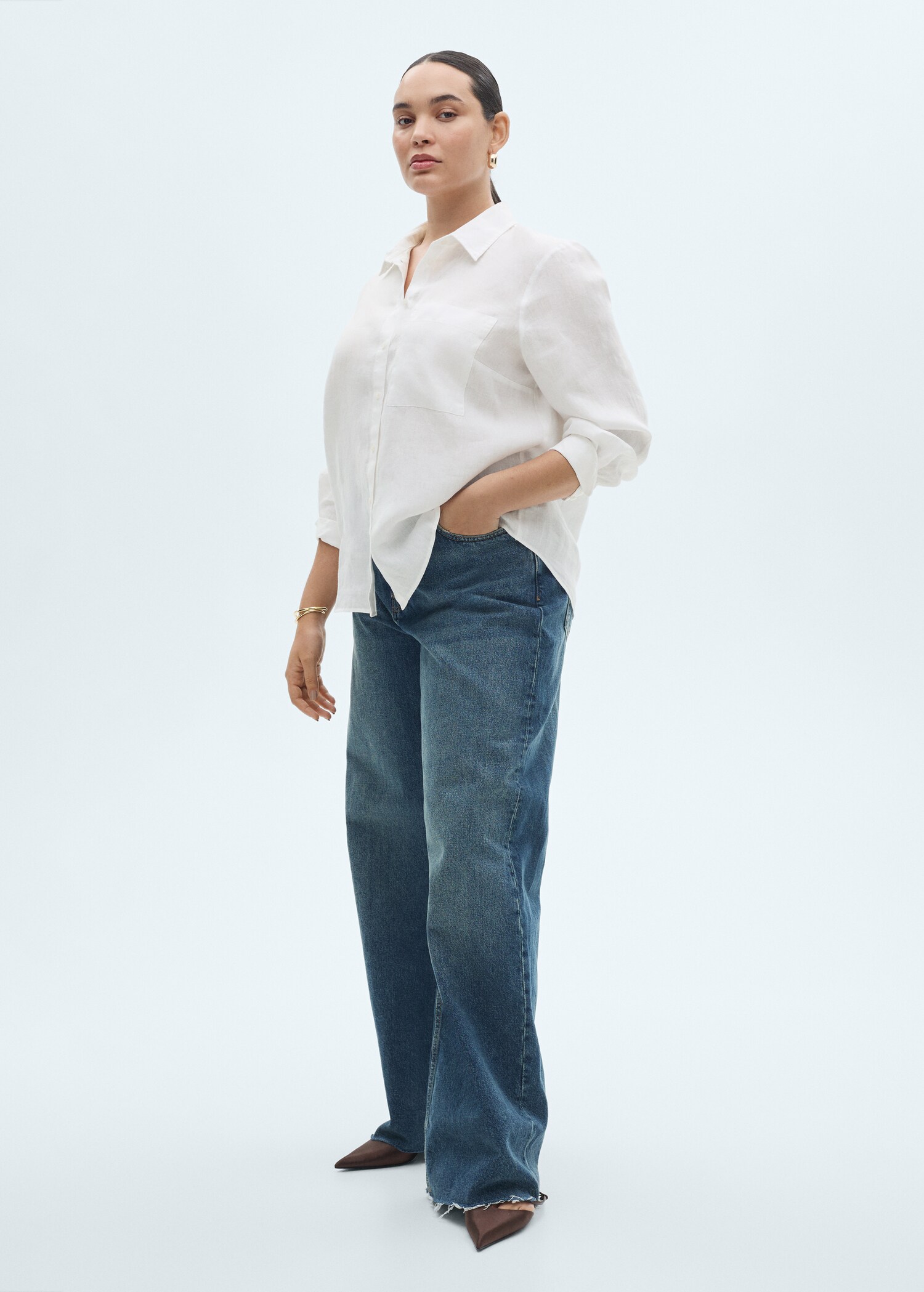 Pocket linen shirt - Details of the article 3