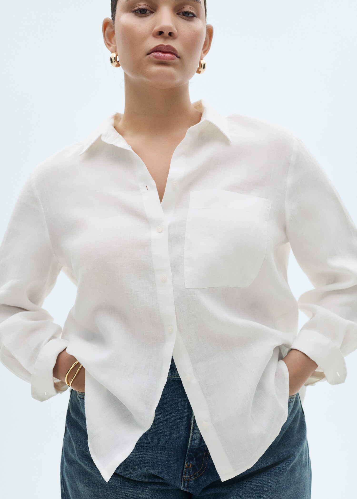 Pocket linen shirt - Details of the article 5