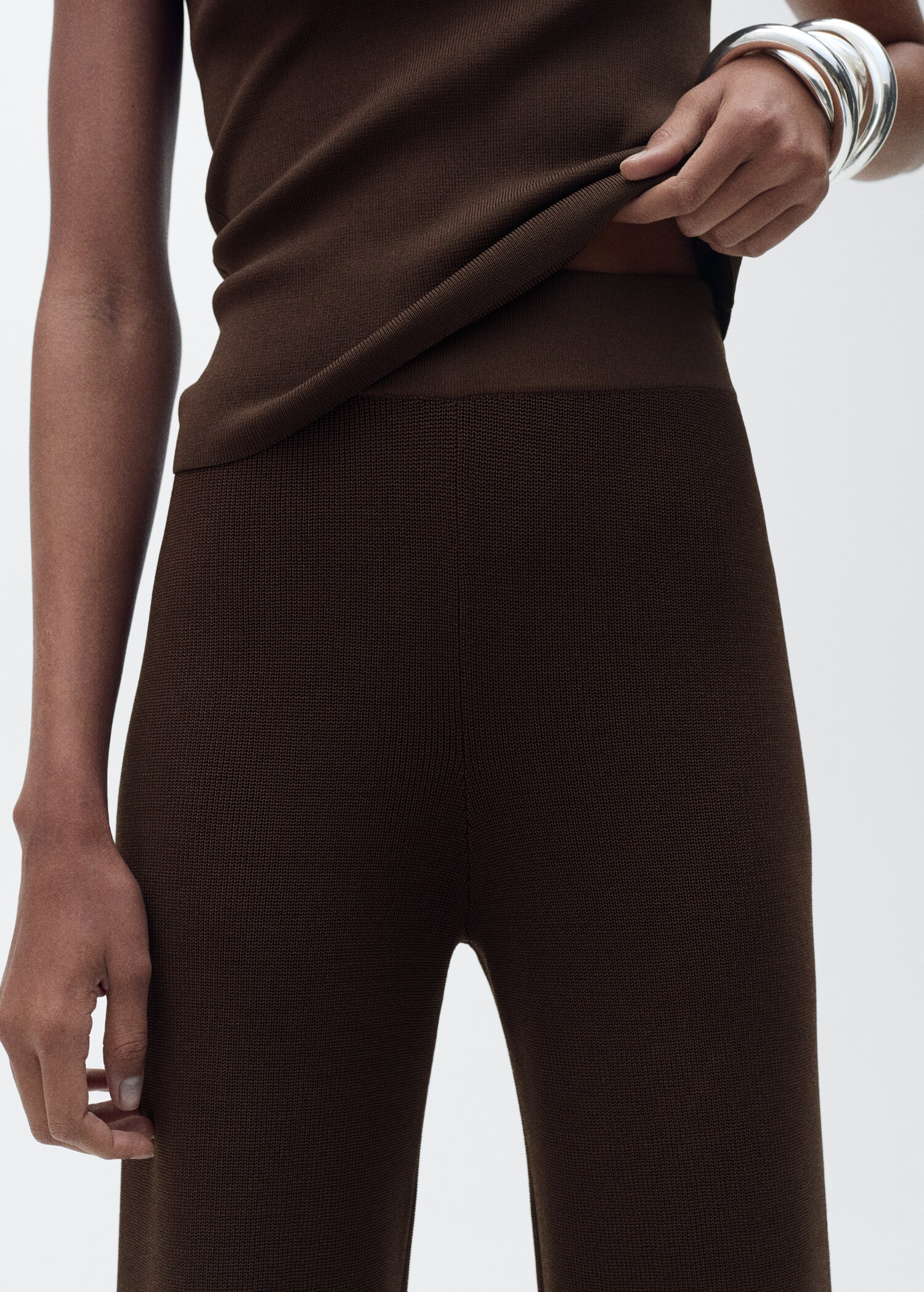 Straight knitted pants - Details of the article 6