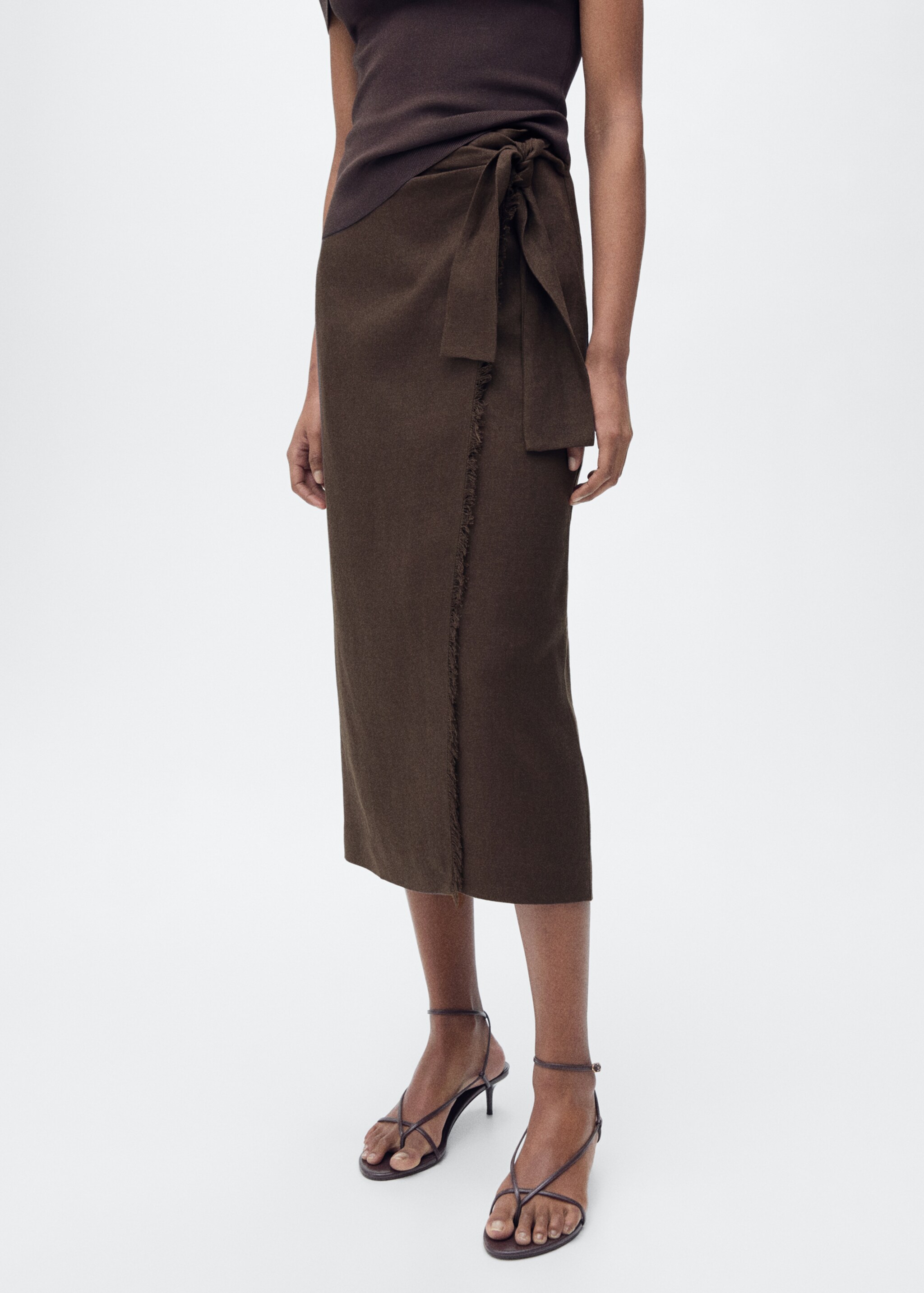 Linen sarong skirt - Medium plane