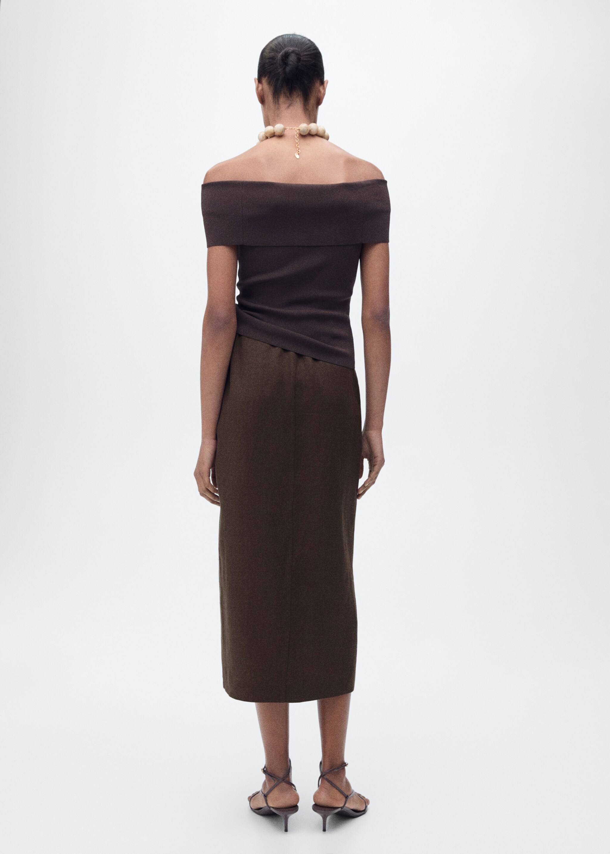 Linen sarong skirt - Reverse of the article