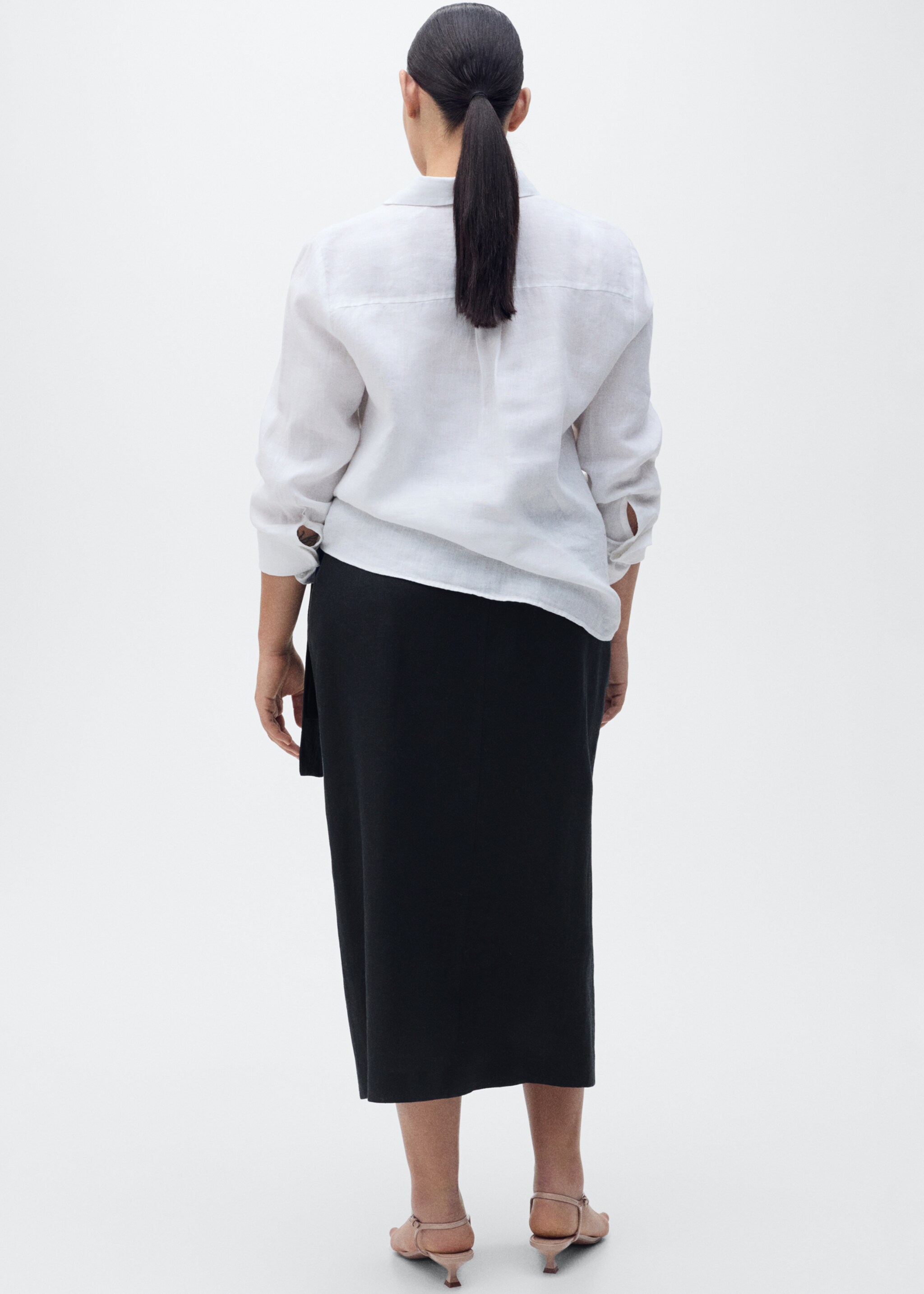 Linen sarong skirt - Details of the article 4