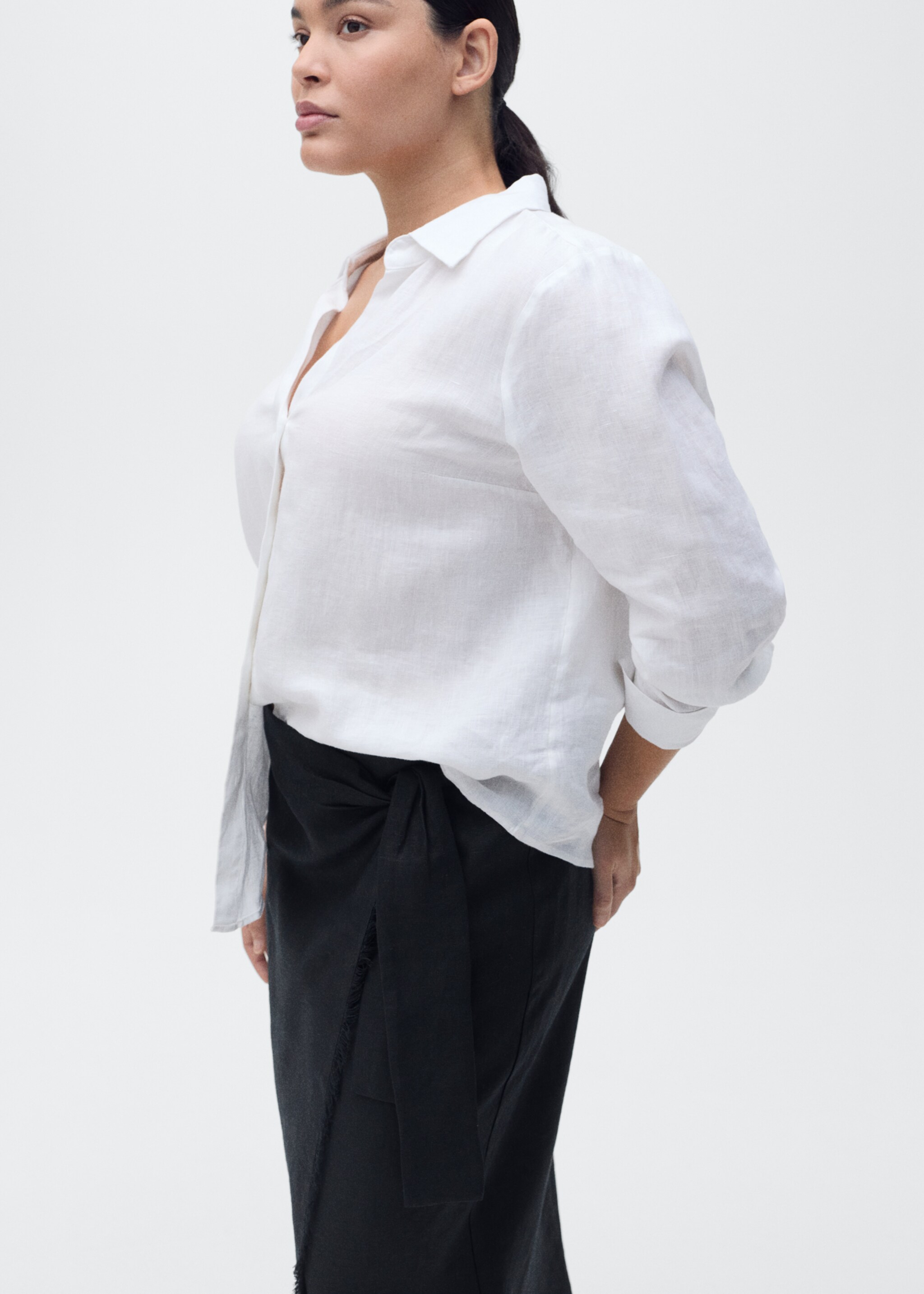 Linen sarong skirt - Details of the article 5
