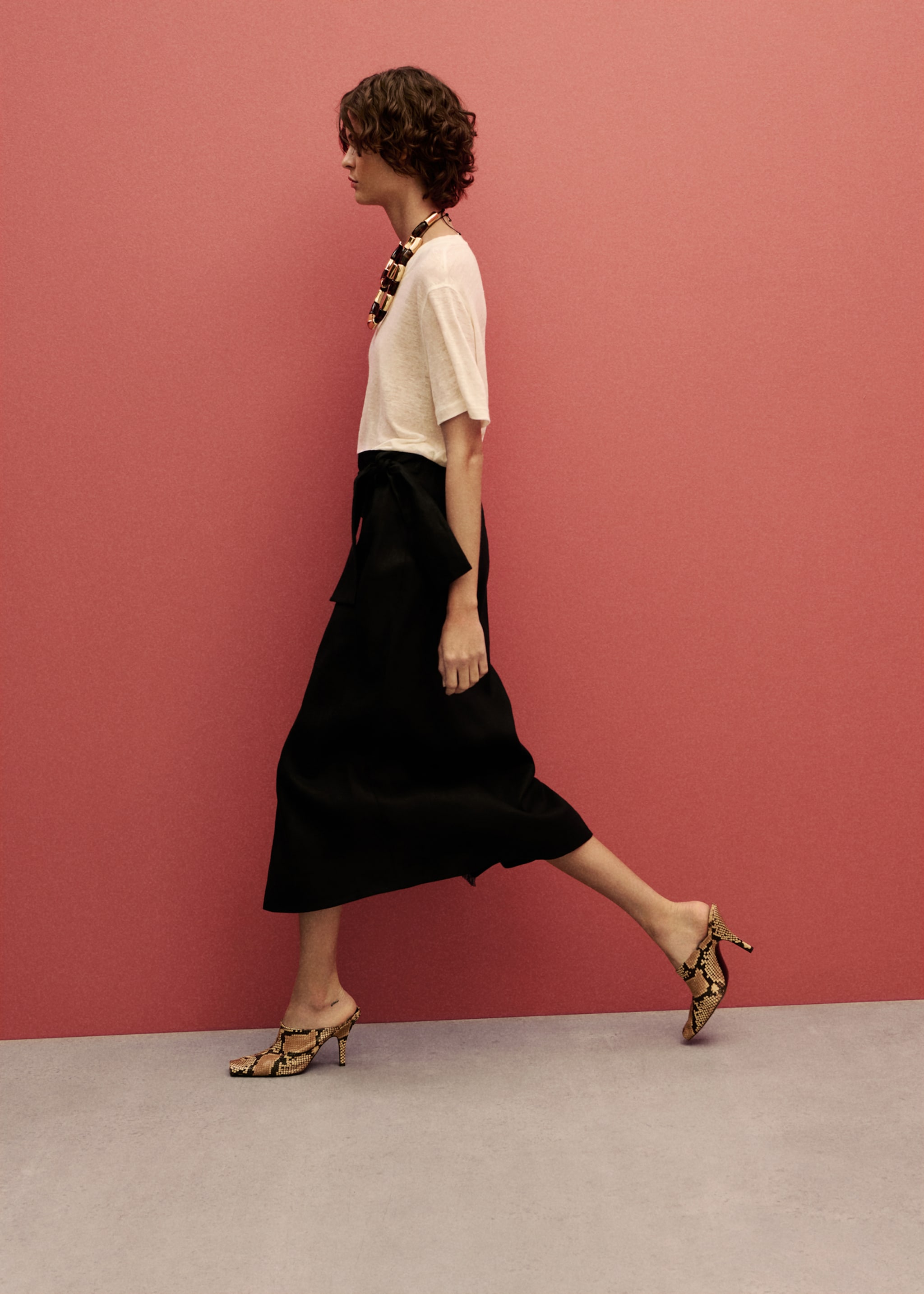 Linen sarong skirt - Reverse of the article
