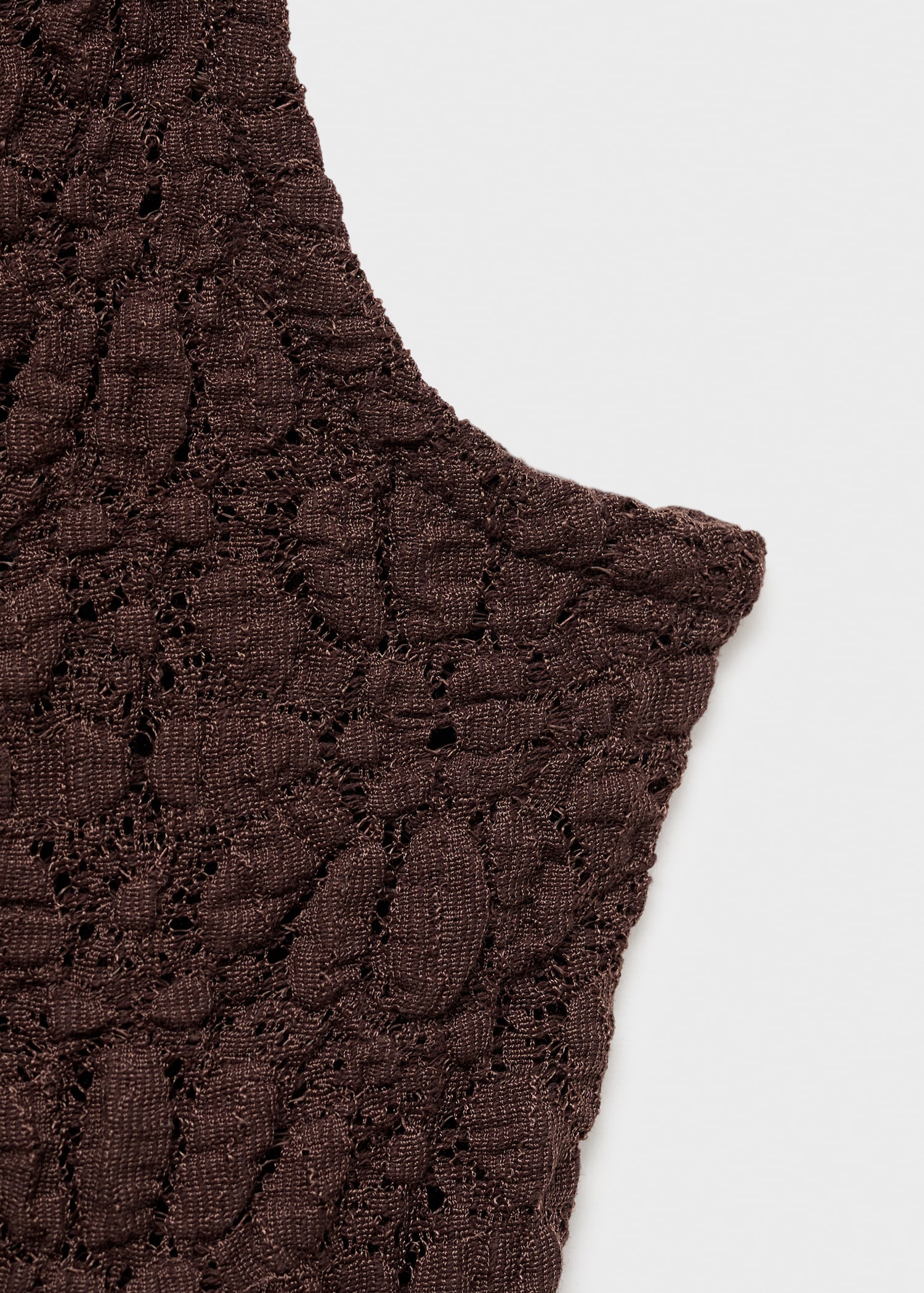 Texturiertes Kleid mit halbhohem Kragen - Detail des Artikels 0