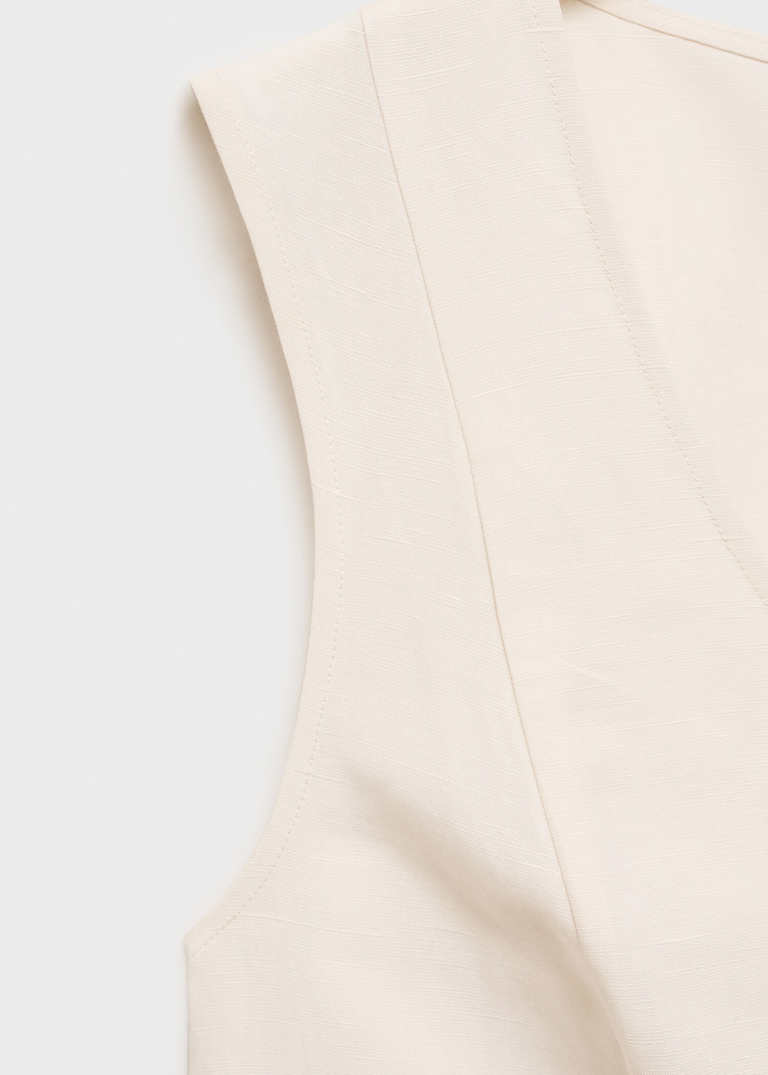 Linen-blend peplum top - Details of the article 8