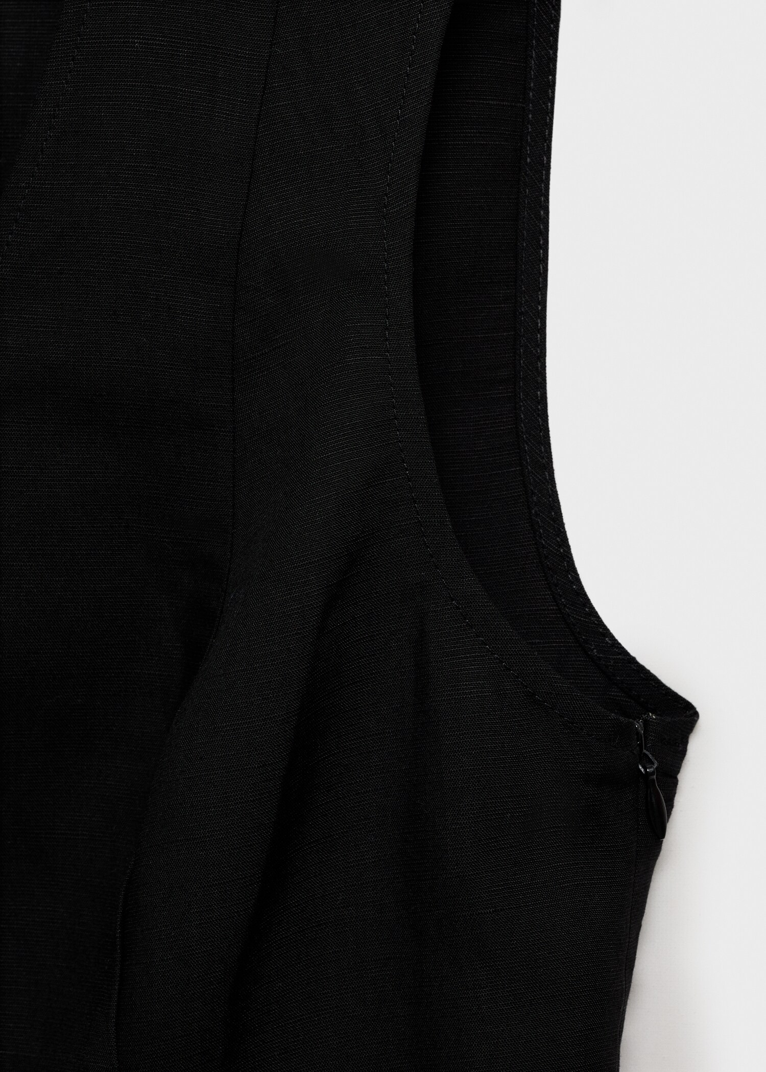 Linen-blend peplum top - Details of the article 8