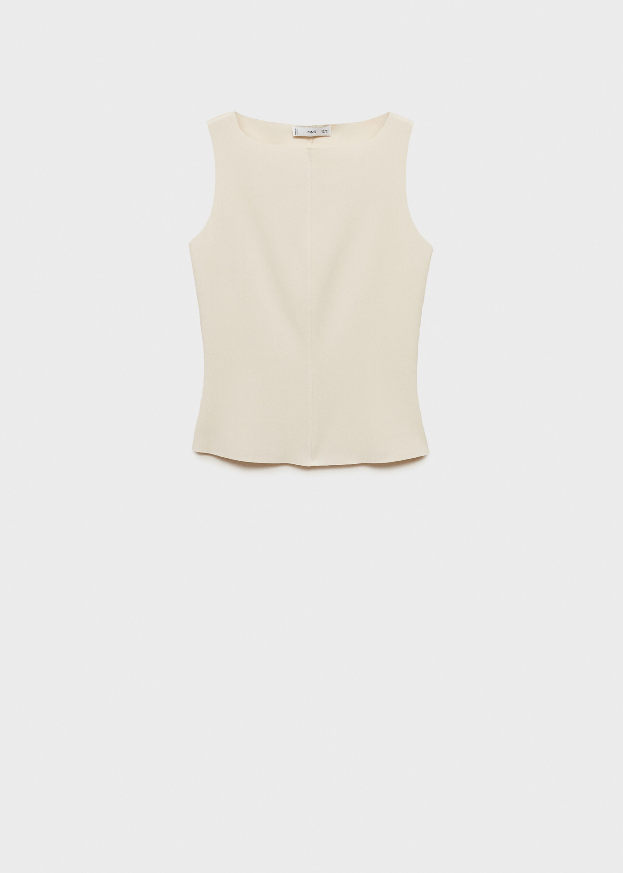 Boat-neck knitted top - Article without model