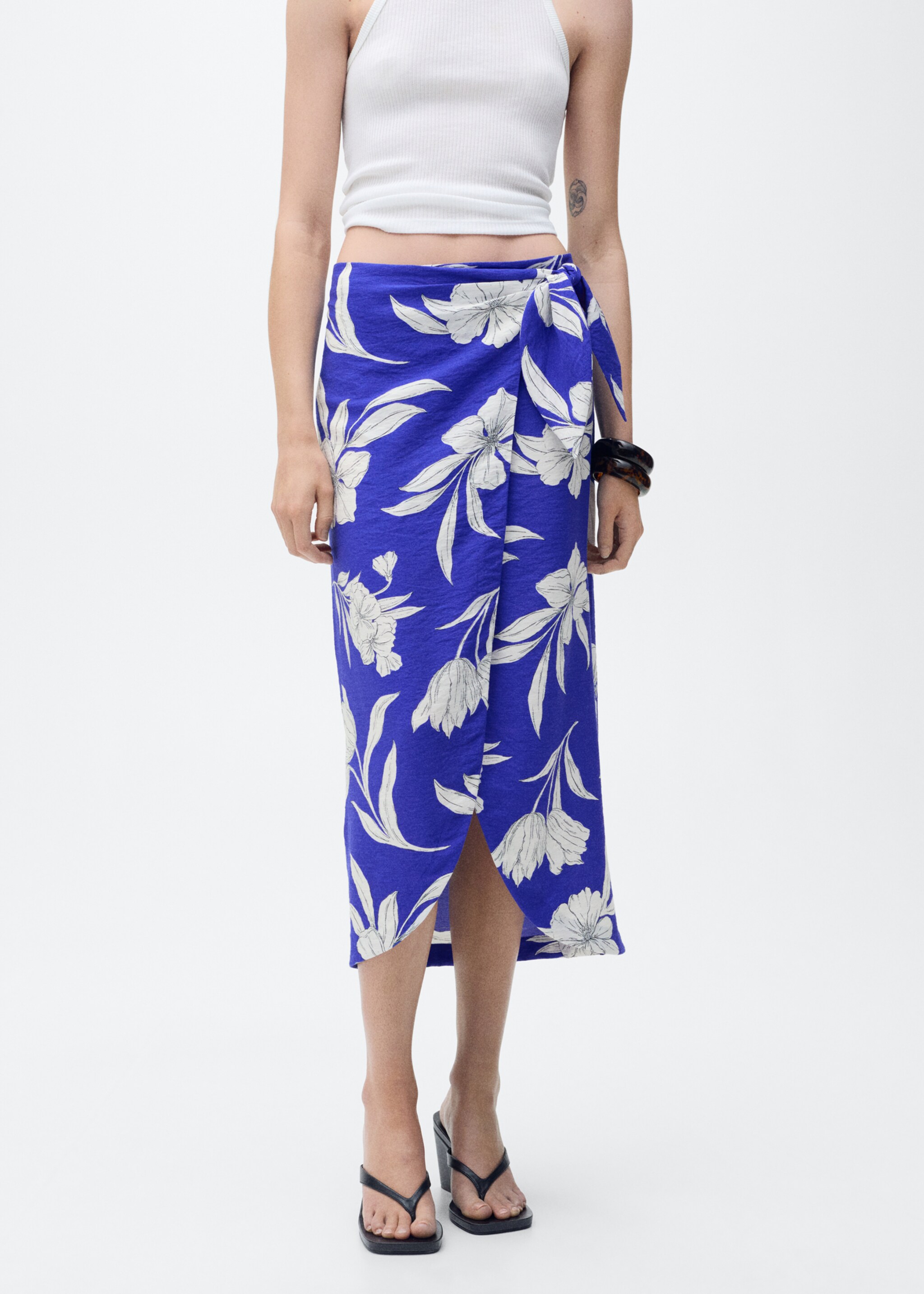 Floral sarong skirt - Medium plane