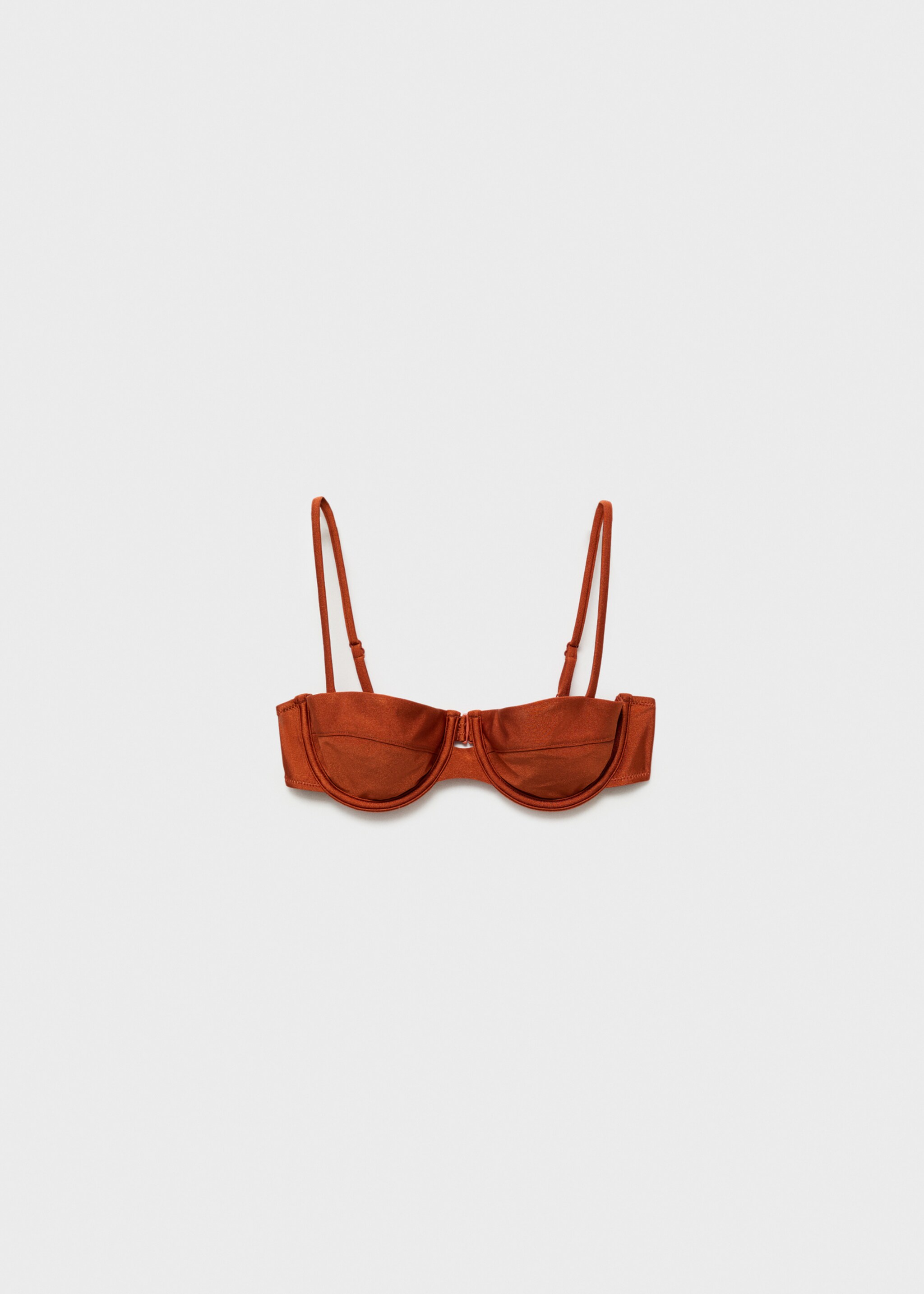 Satin-finish hoop bikini top - Article without model