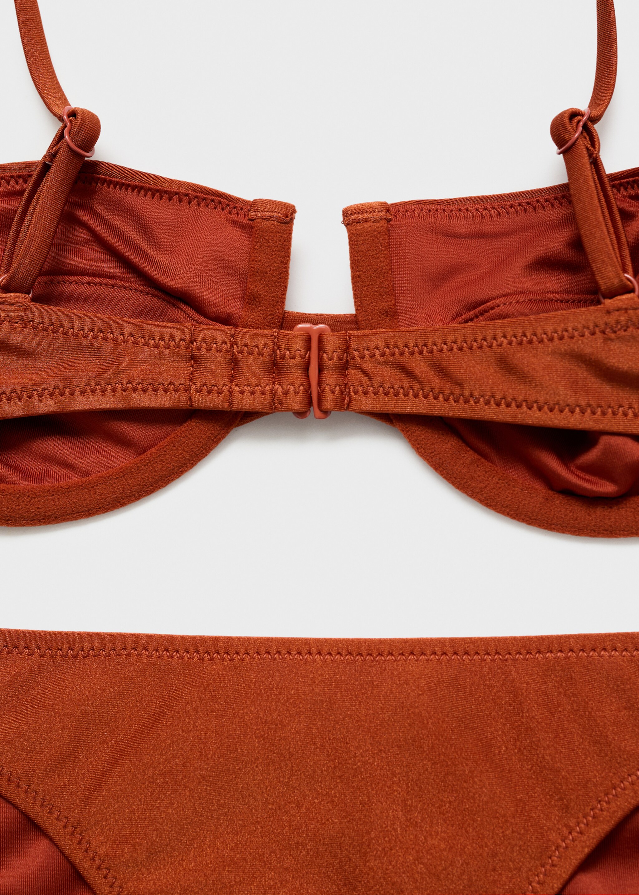 Satin-finish hoop bikini top - Details of the article 8