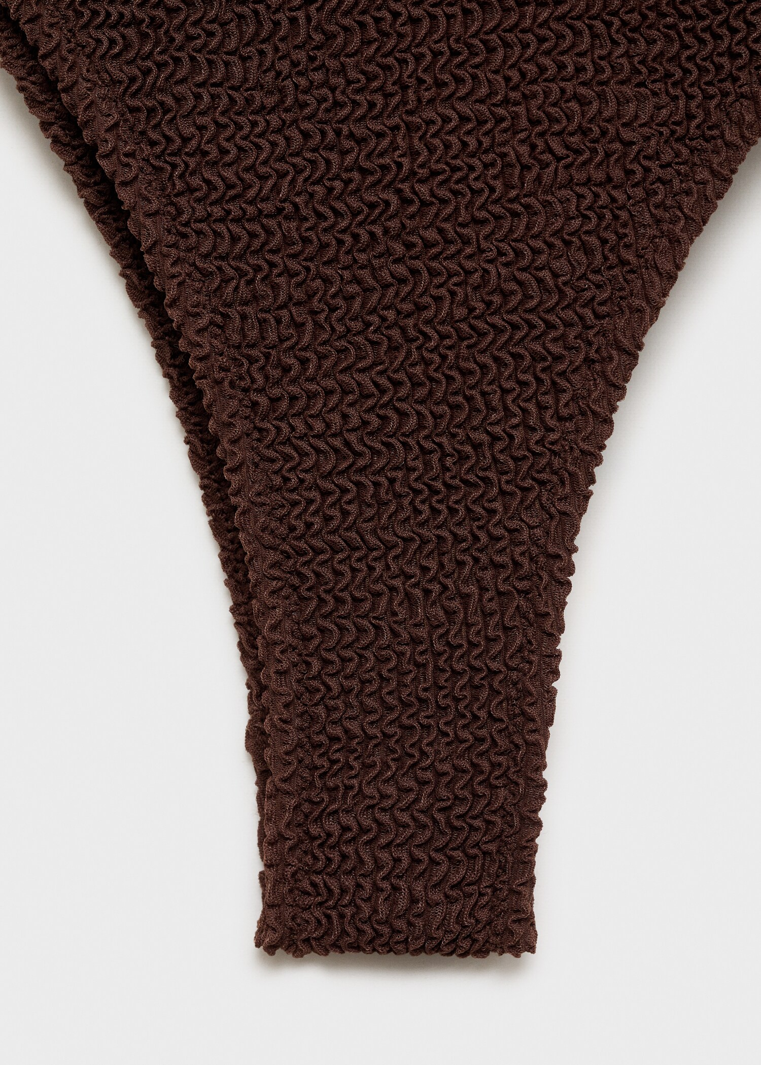 Textured swimsuit with straps - Details of the article 0