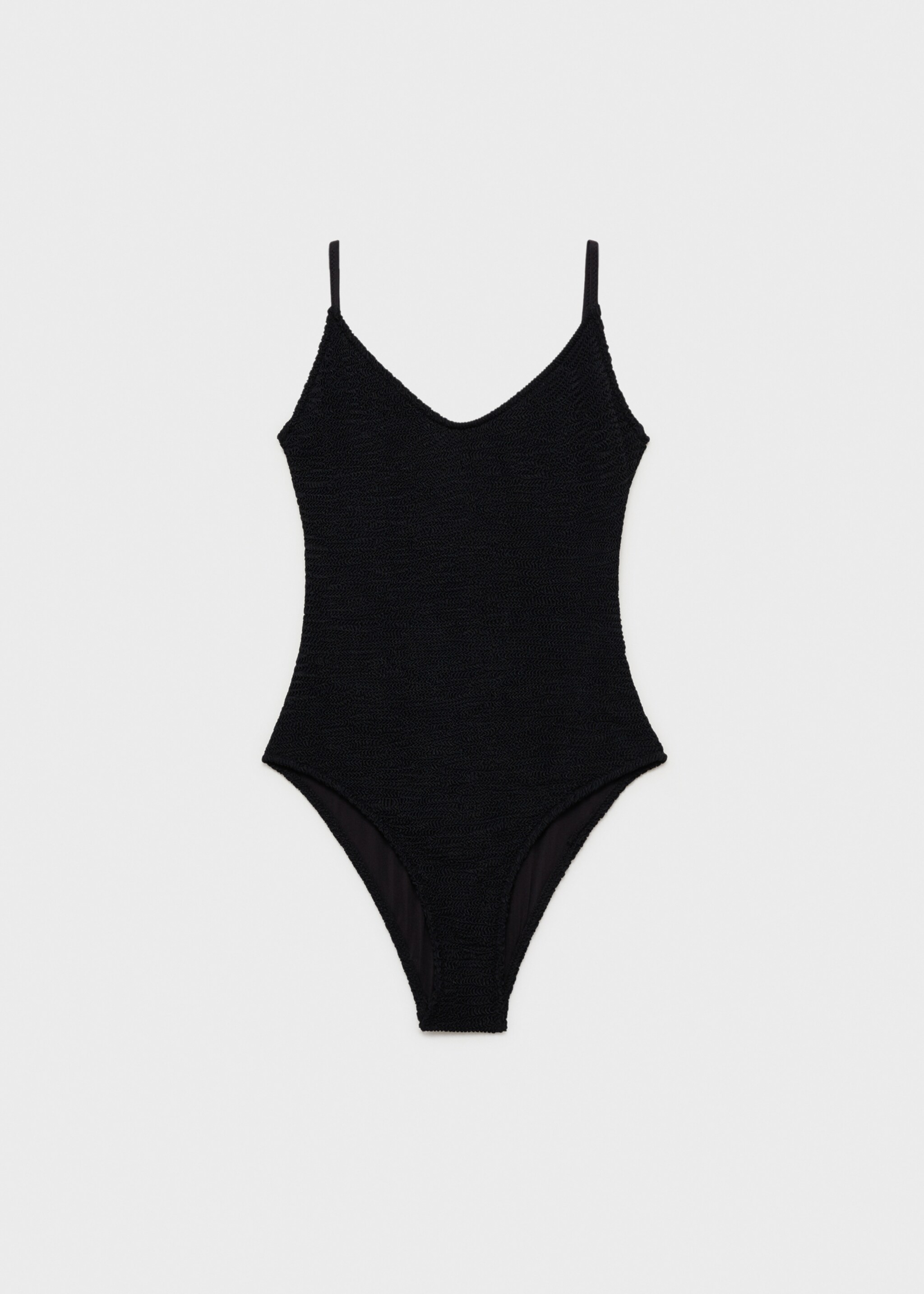 Textured swimsuit with straps - Article without model