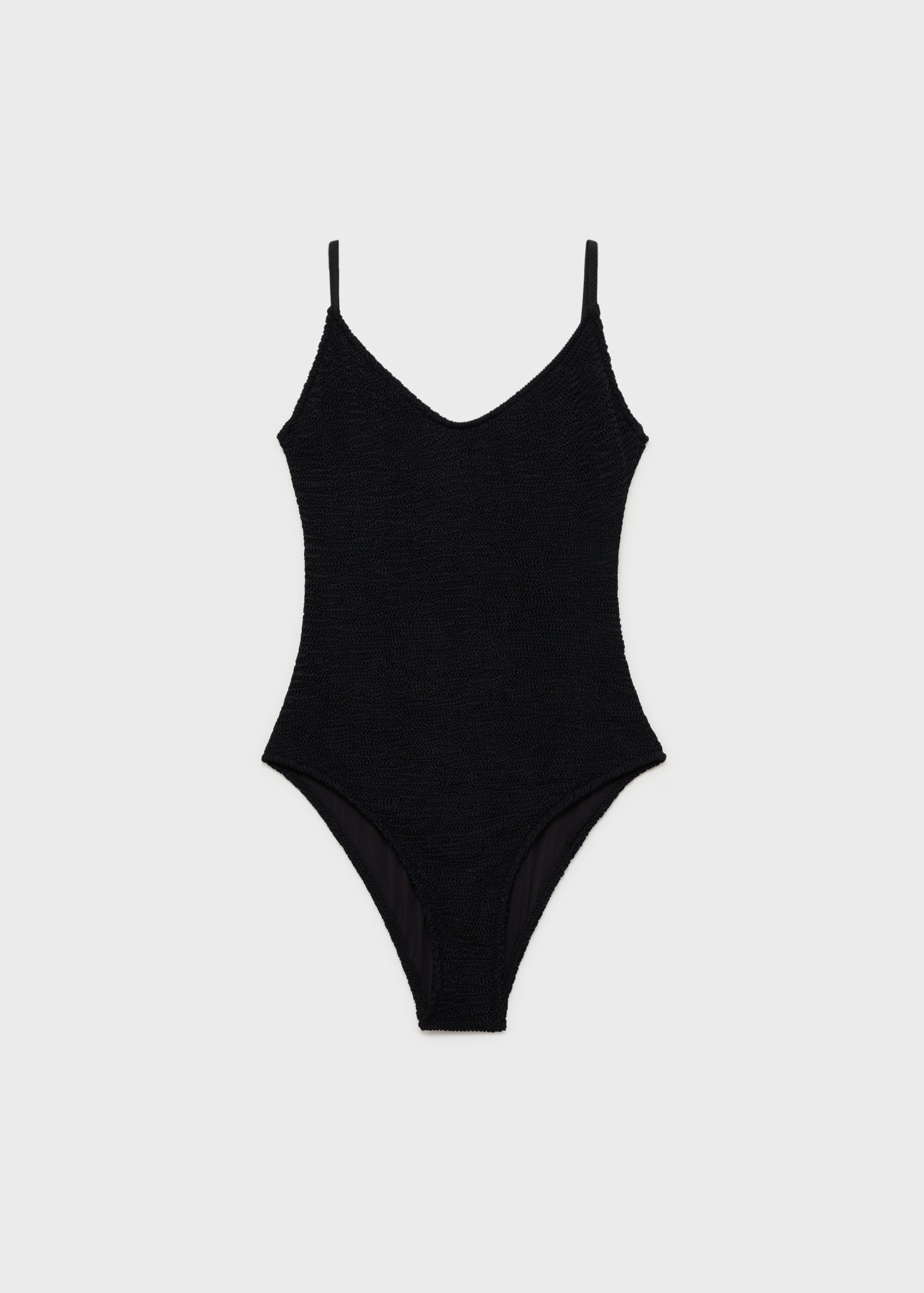 Textured swimsuit with straps - Article without model
