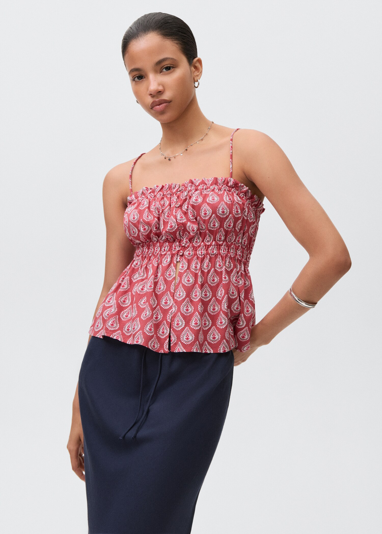 Mouwloze top met print - Middenvlak