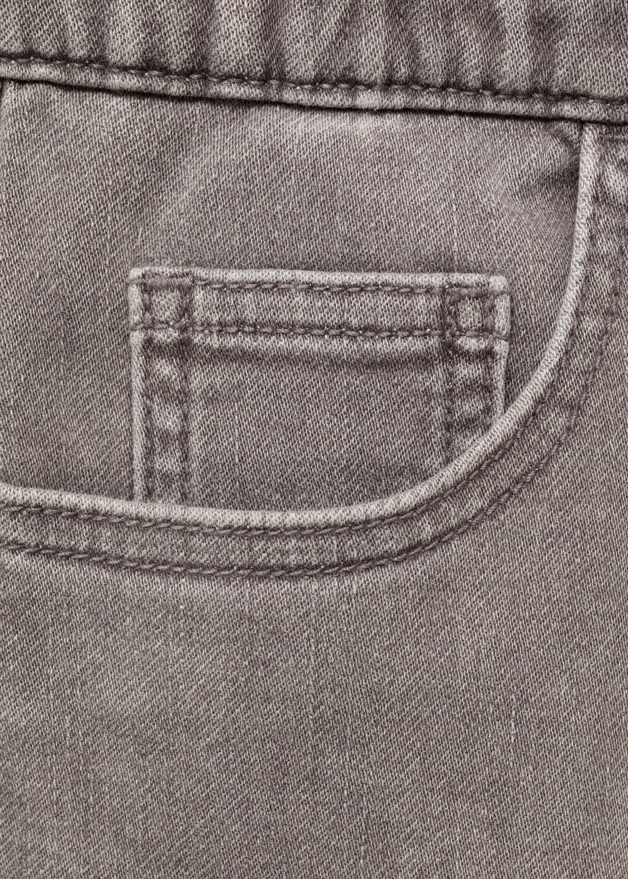 Denim bermuda shorts with drawstring - Details of the article 0