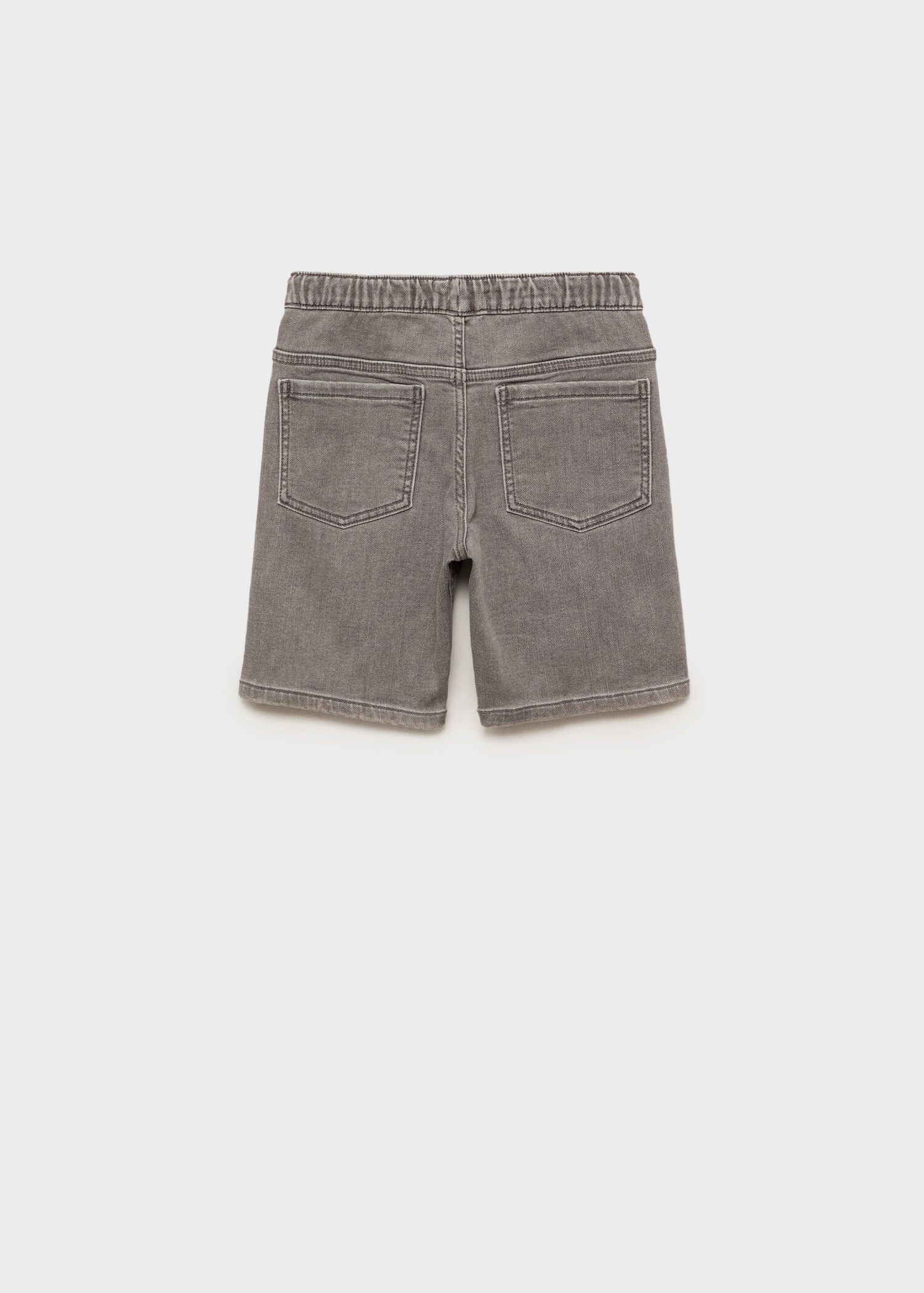 Denim bermuda shorts with drawstring - Reverse of the article